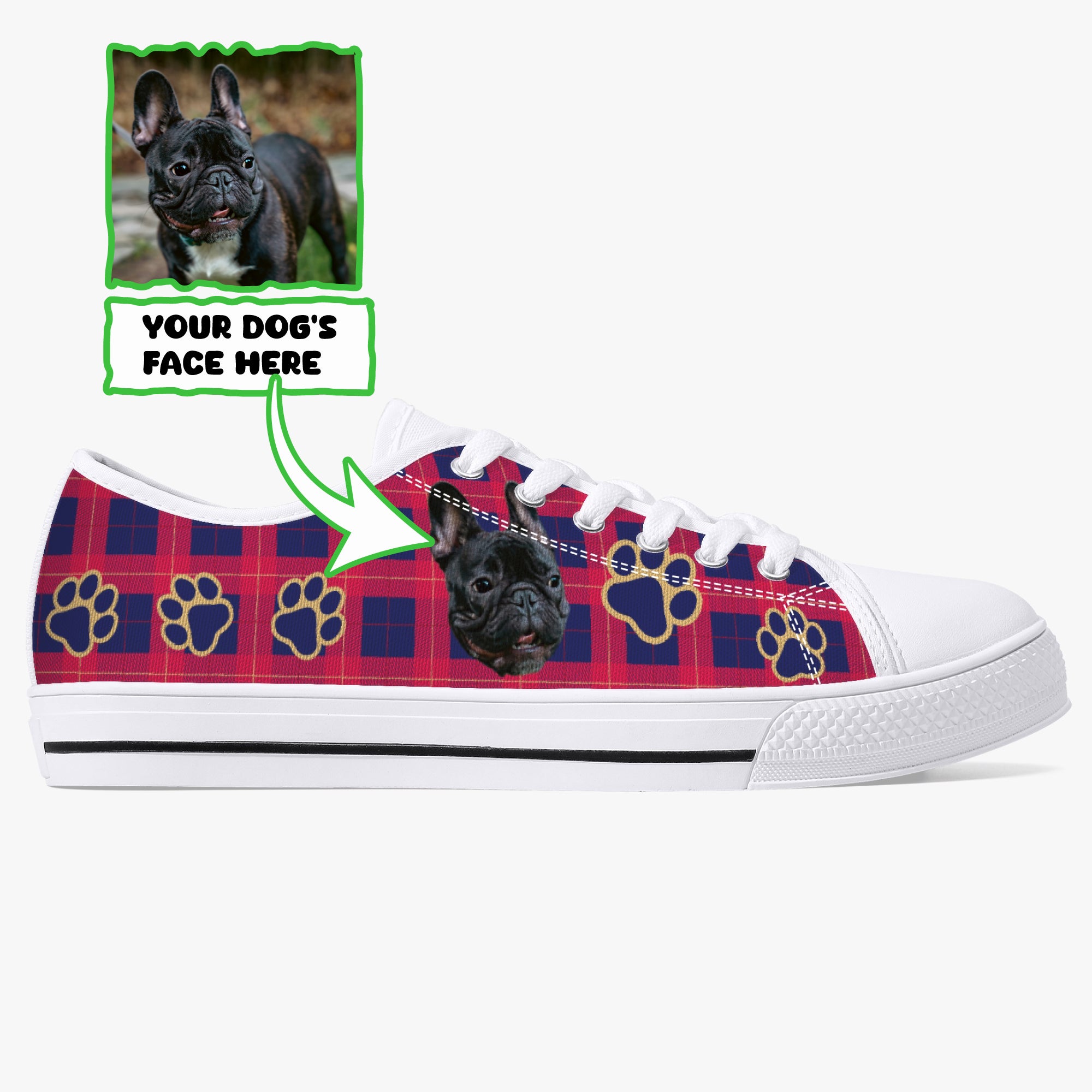 French Bulldog Personalized Casual Footwear for Dog Lovers-fadou