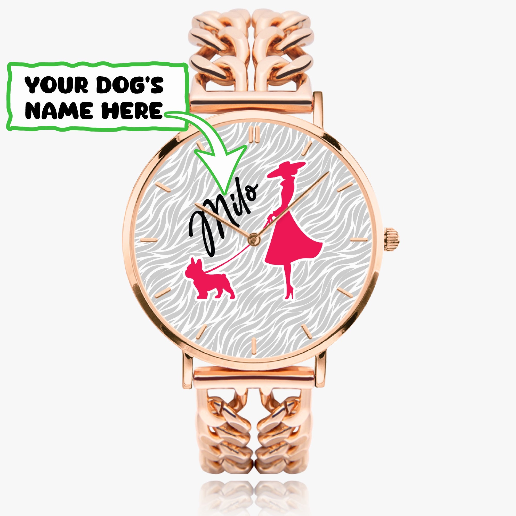 French Bulldog Personalized Quartz Timepiece for Bulldog Owners-fadou