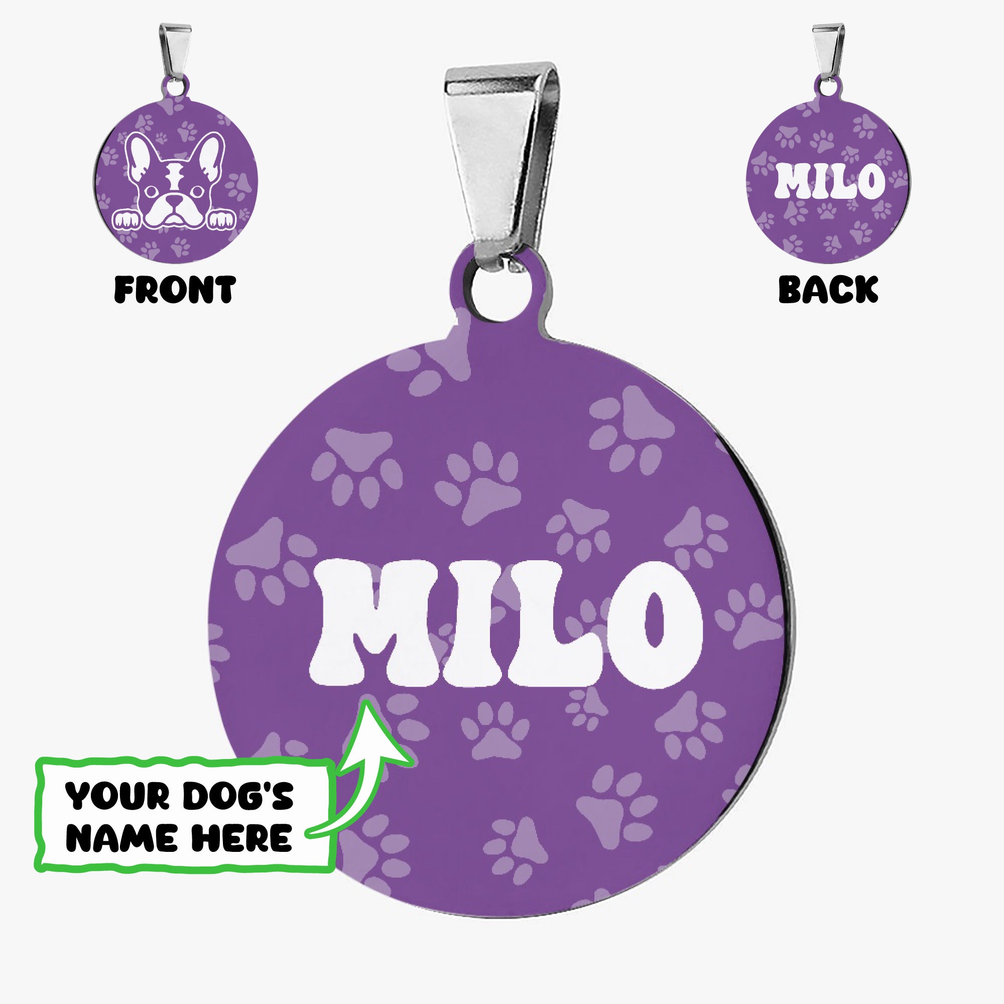 French Bulldog Custom ID Tag for Outdoor Adventures Gifts-fadou