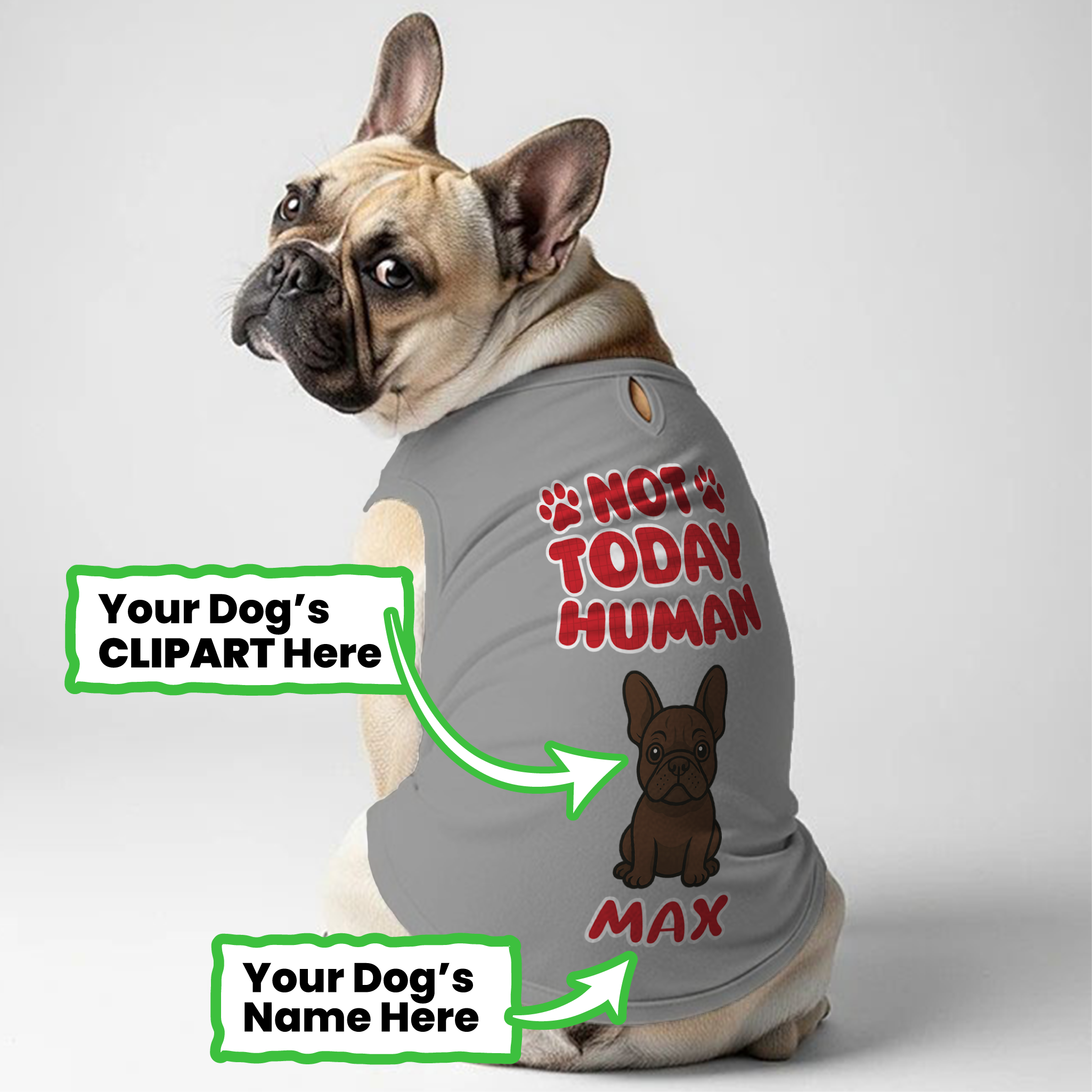 French Bulldog Personalized Cotton T-Shirt for Dog Moms & Dads-fadou