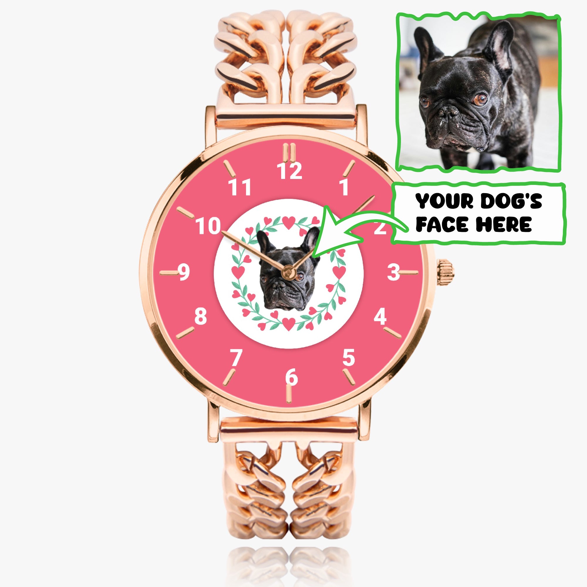Rowdy Personalized Fashion Wristwatch for Dog Park Days-fadou
