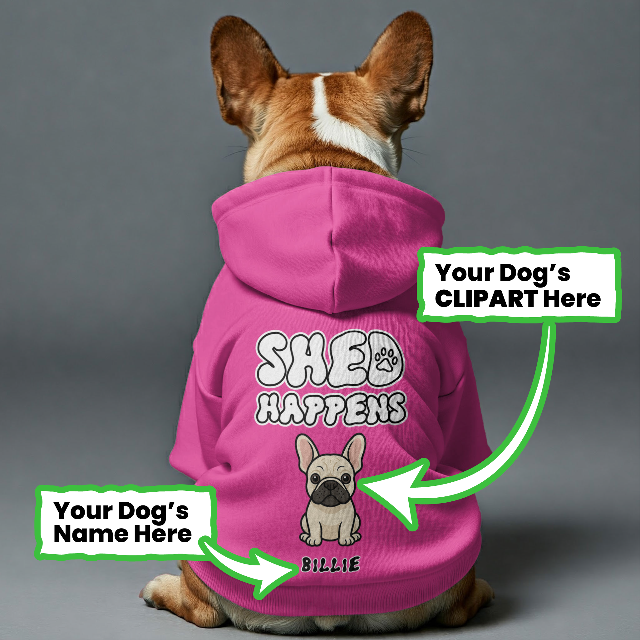 Shed French Bulldog Fleece Hoodie for Training Sessions-fadou