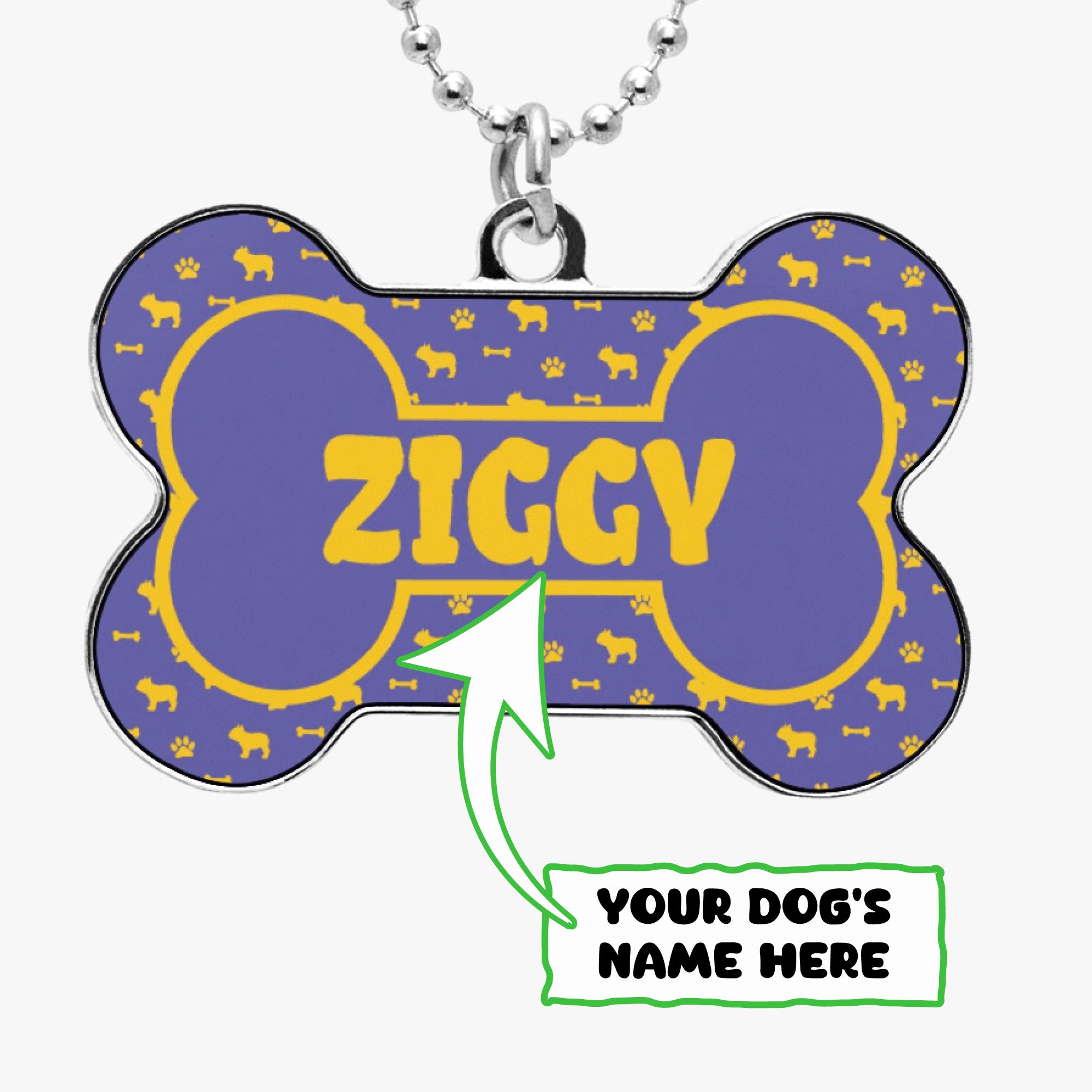 James French Bulldog Charm Necklace for Frenchie Enthusiasts-fadou