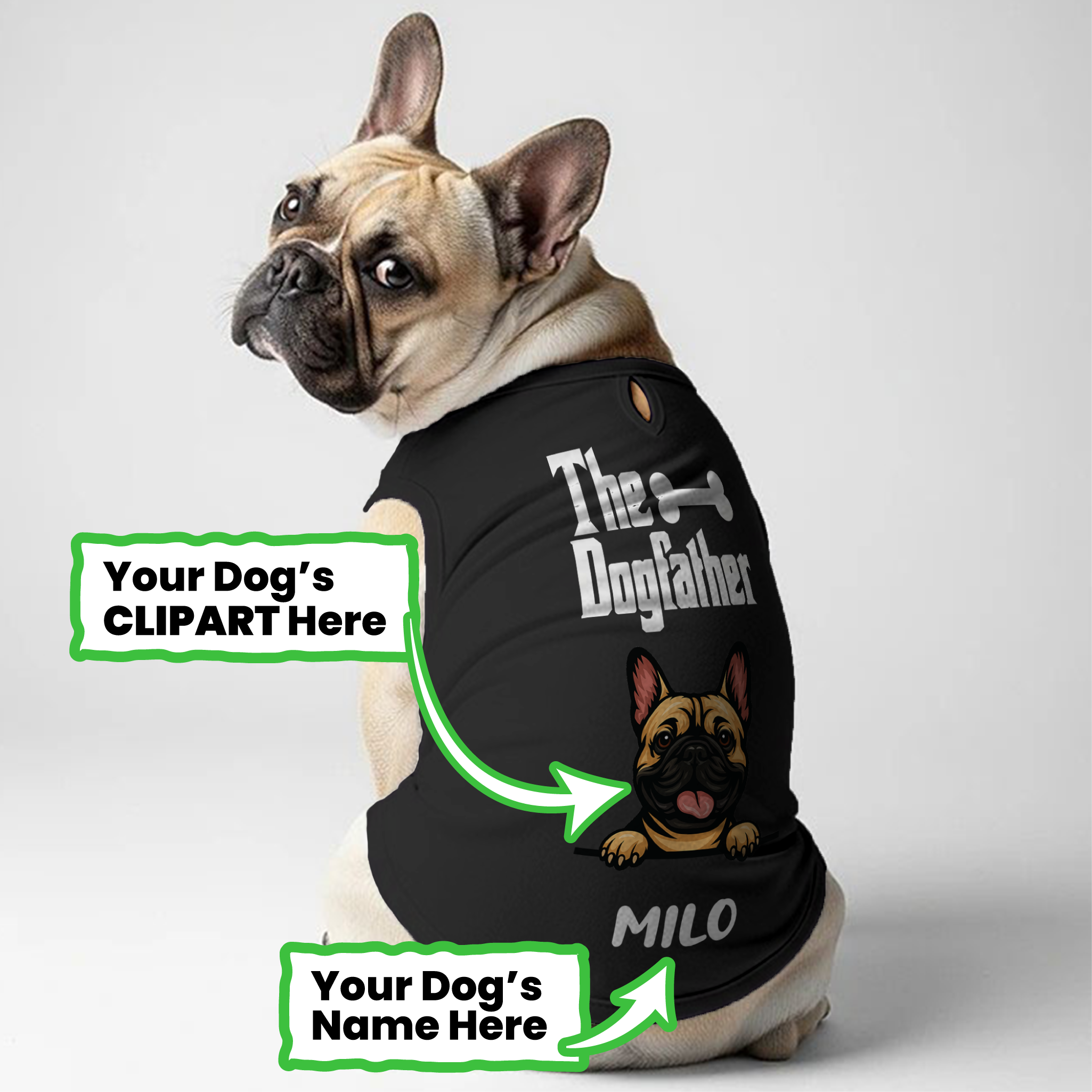 French Bulldog Personalized Graphic Tee for Pet Parents-fadou