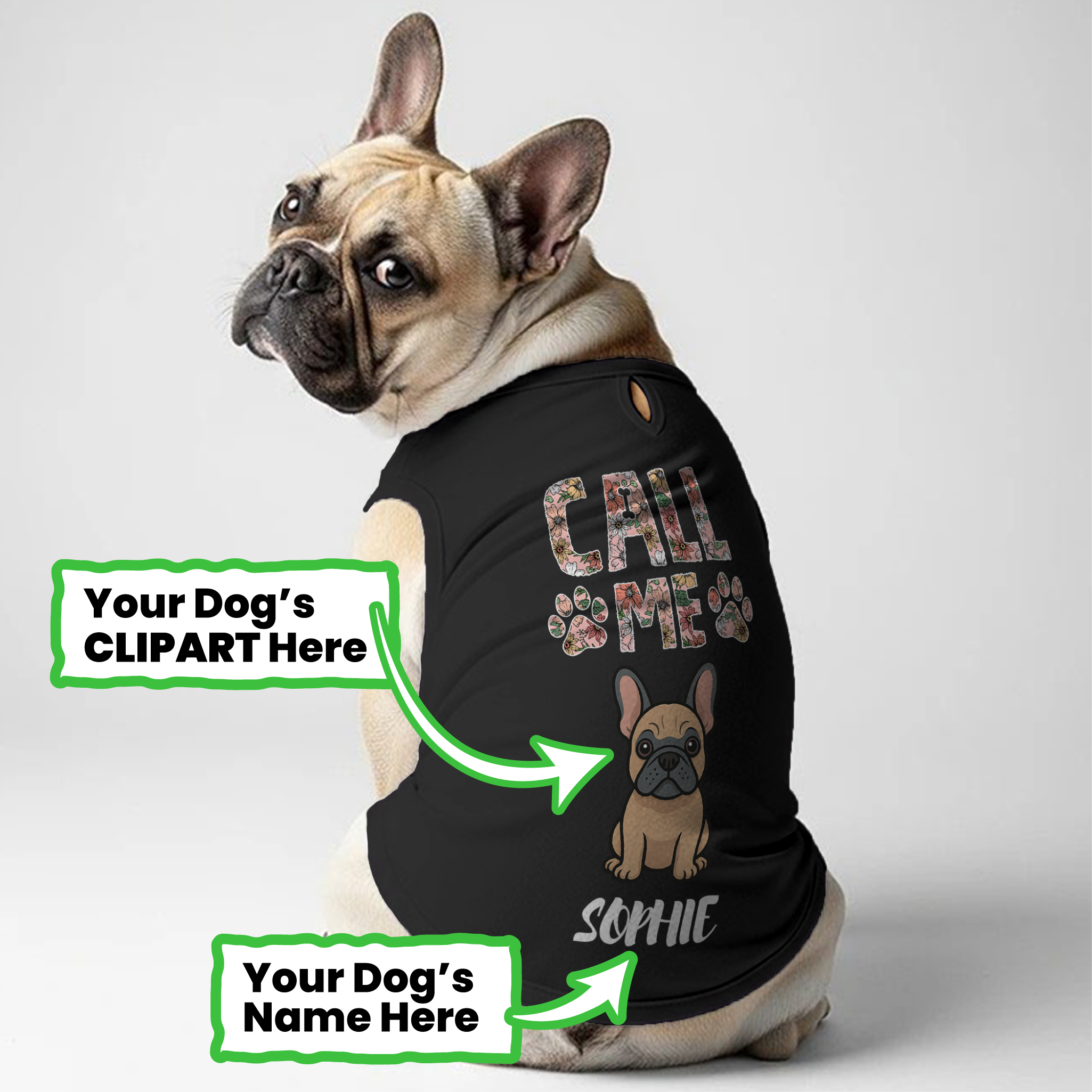 French Bulldog Personalized Cotton T-Shirt for Dog Lovers-fadou
