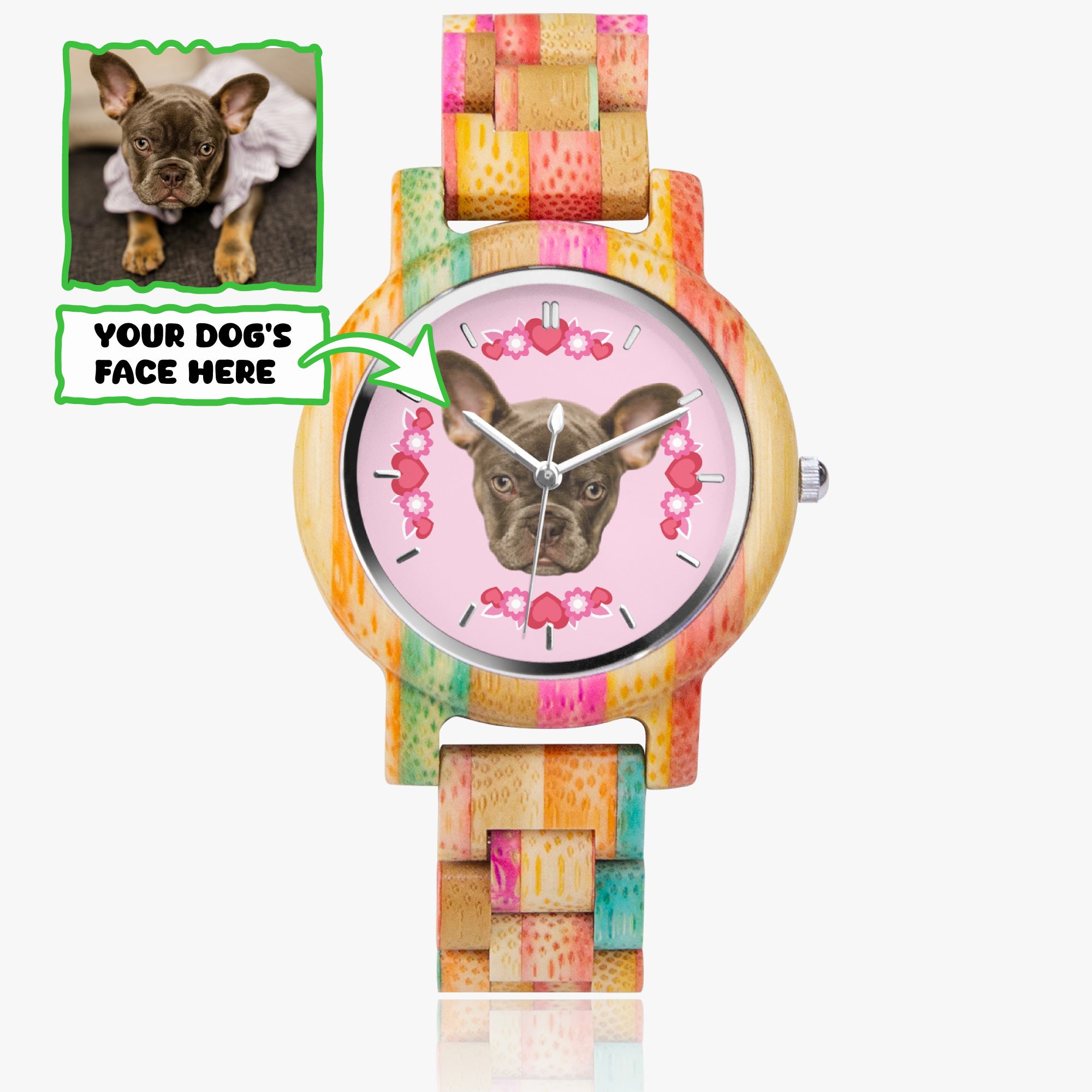 Stylish Personalized Fashion Wristwatch for Frenchie Fans-fadou