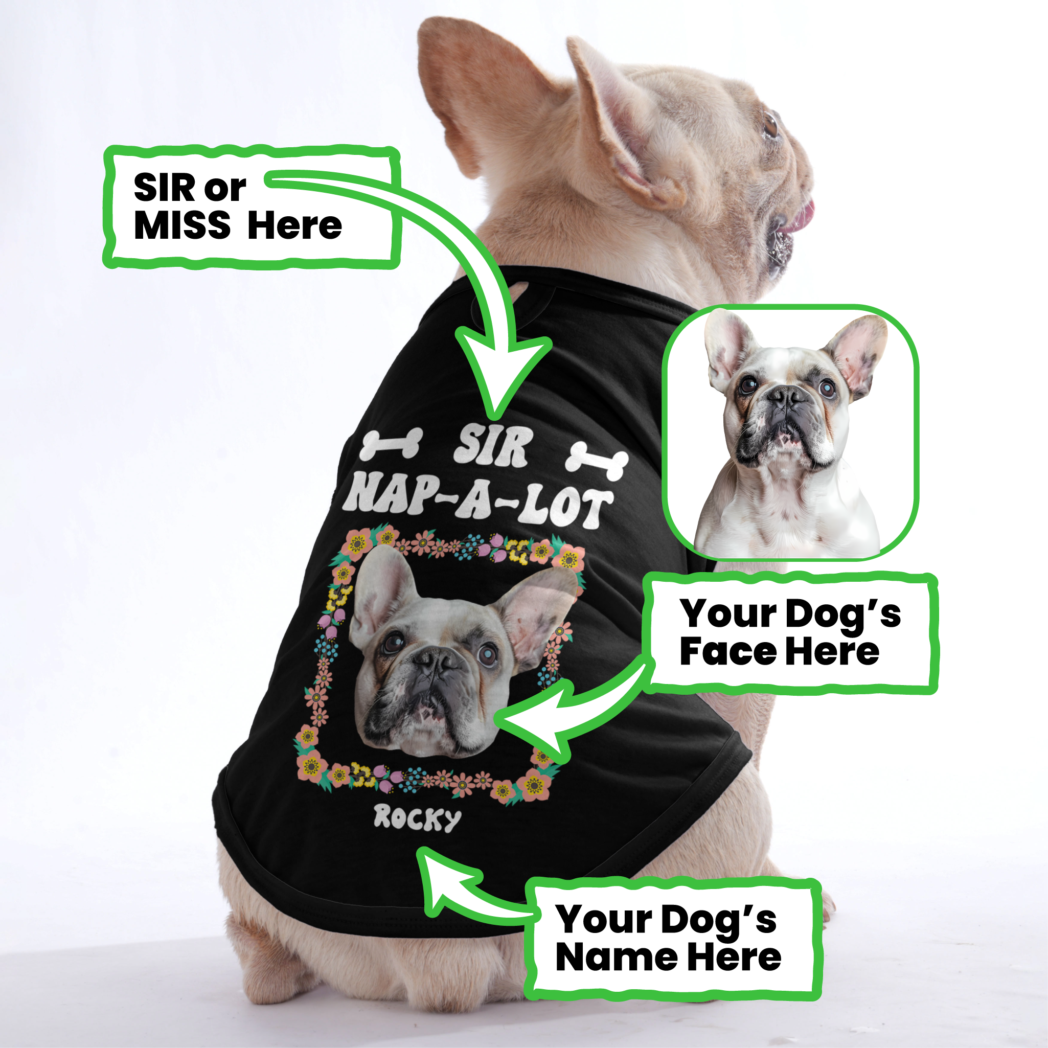 Miss Personalized Dog Lover Tee for Frenchie Enthusiasts-fadou