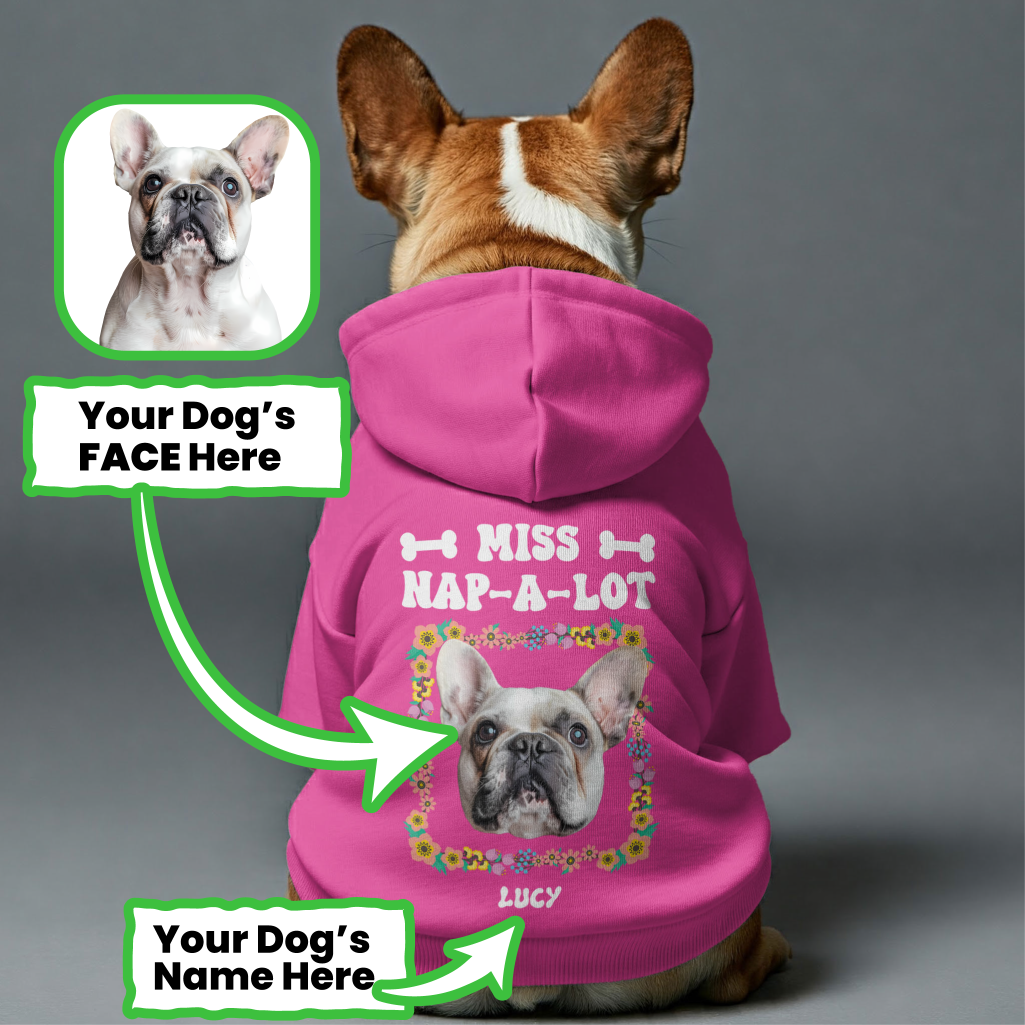 French Bulldog Cotton Pet Sweatshirt for French Bulldogs-fadou