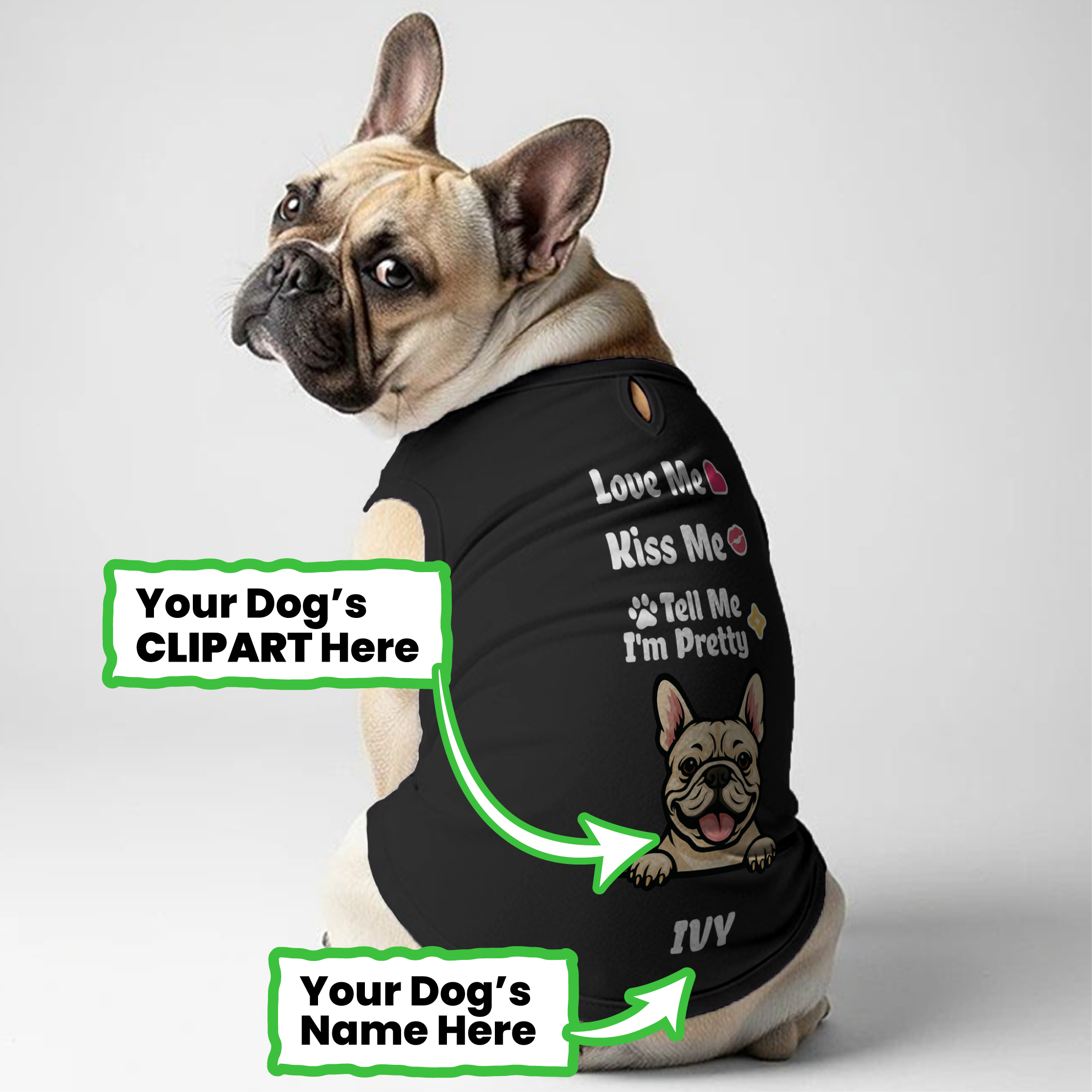 French Bulldog Personalized Cotton T-Shirt for Dog Park Days-fadou