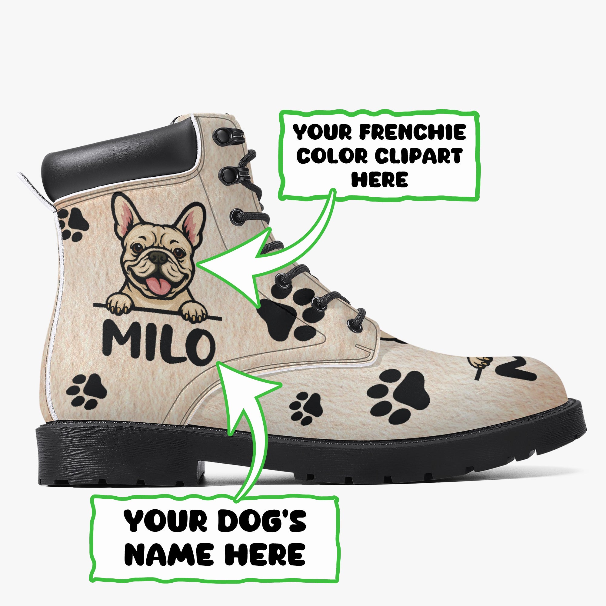 French Bulldog Personalized Fashion Boots for Bulldog Owners-fadou
