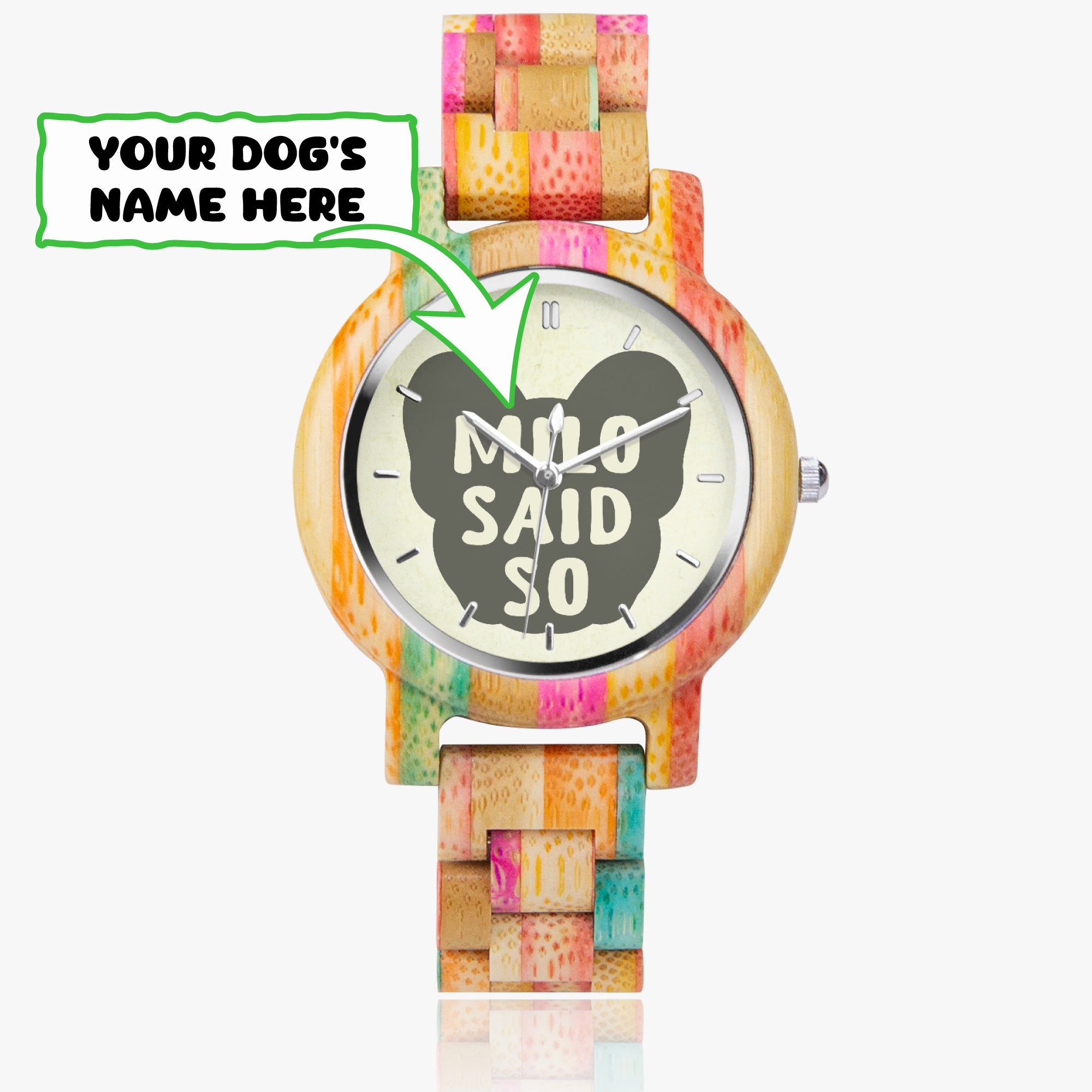 Spud Personalized Fashion Wristwatch for Dog Moms & Dads-fadou