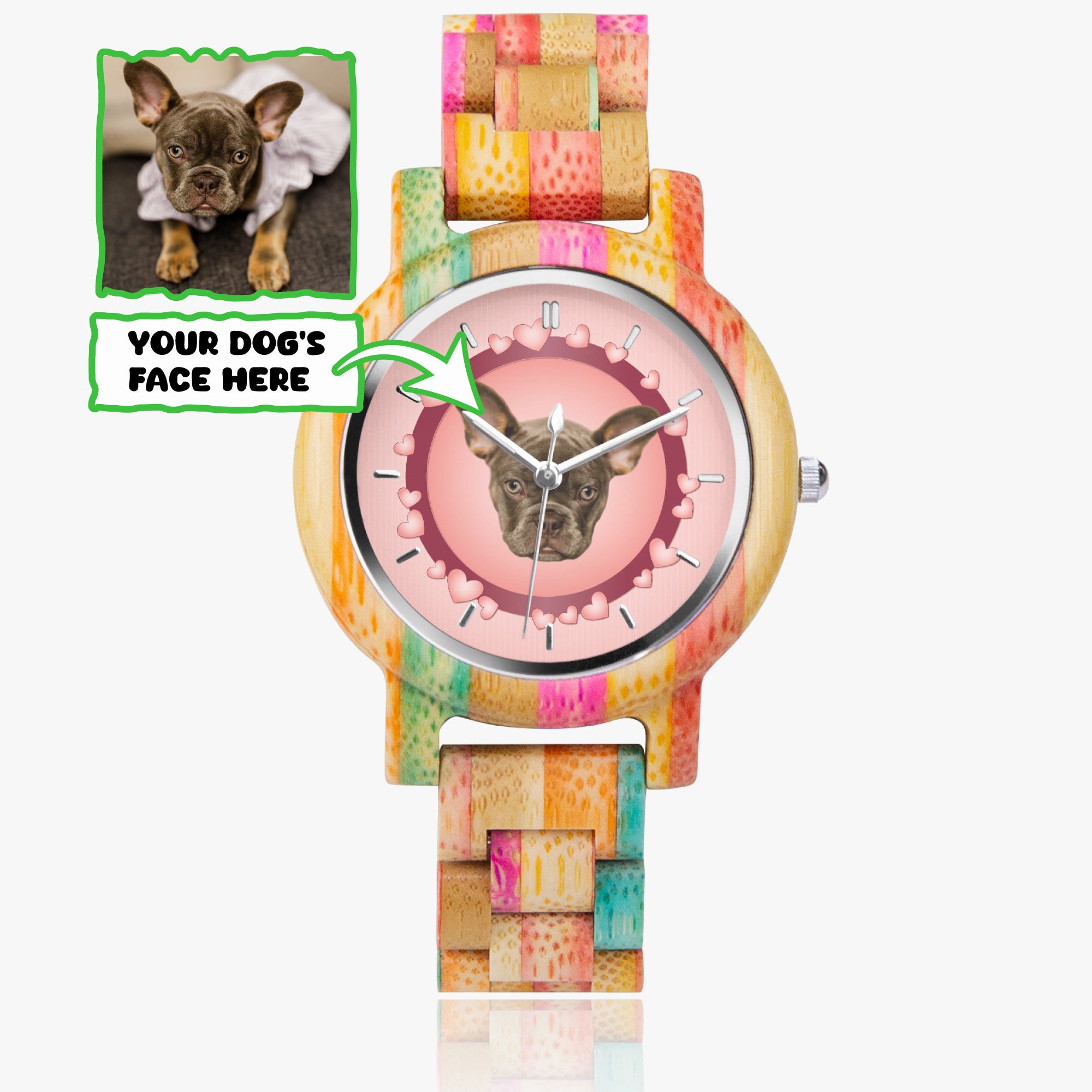 Waffle Personalized Fashion Wristwatch for Frenchie Enthusiasts-fadou