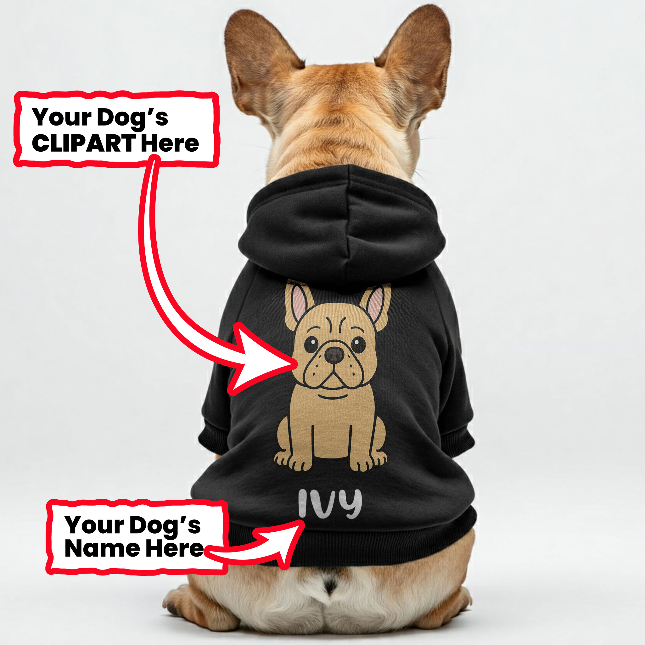 French Bulldog Stylish Fleece Hoodie for Outdoor Adventures-fadou