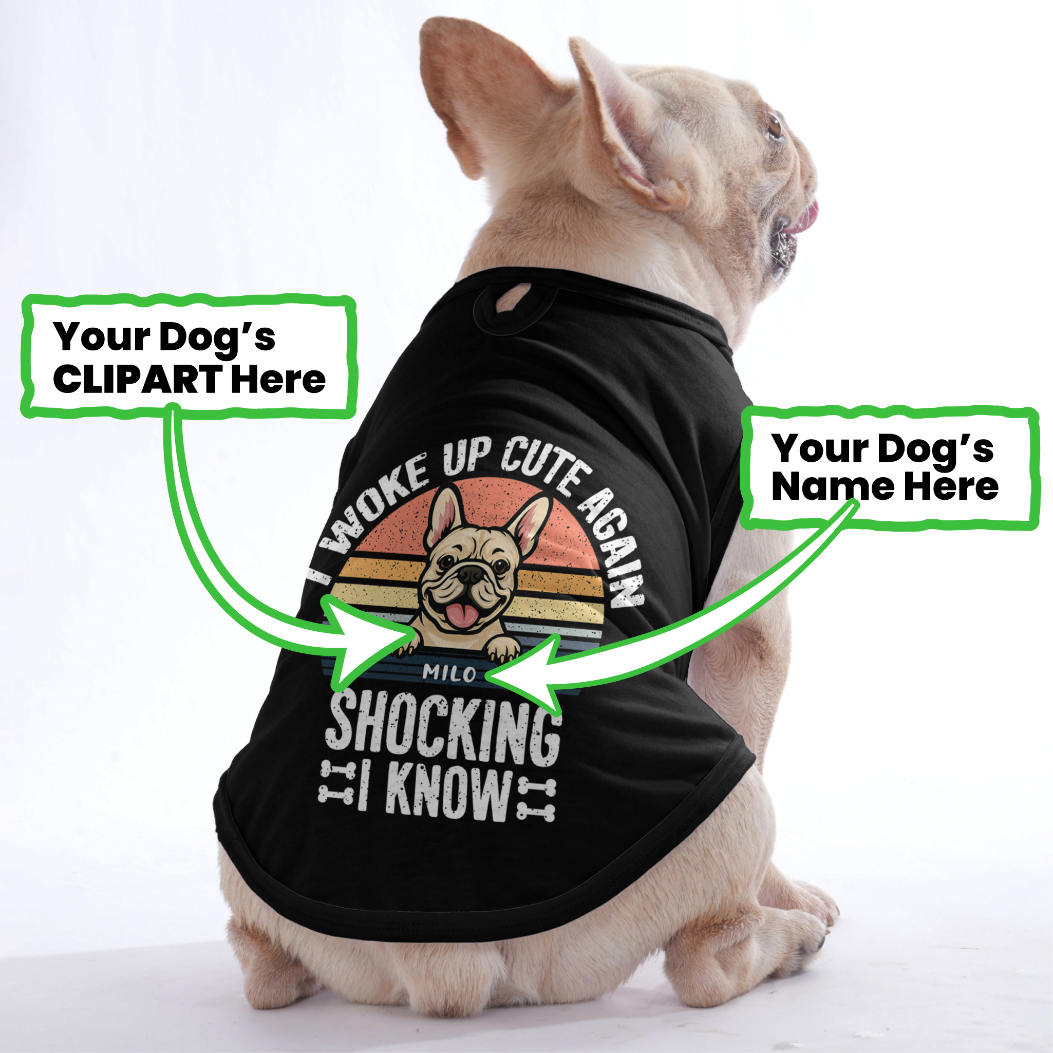 French Bulldog Personalized Dog Lover Tee for Frenchie Fans-fadou