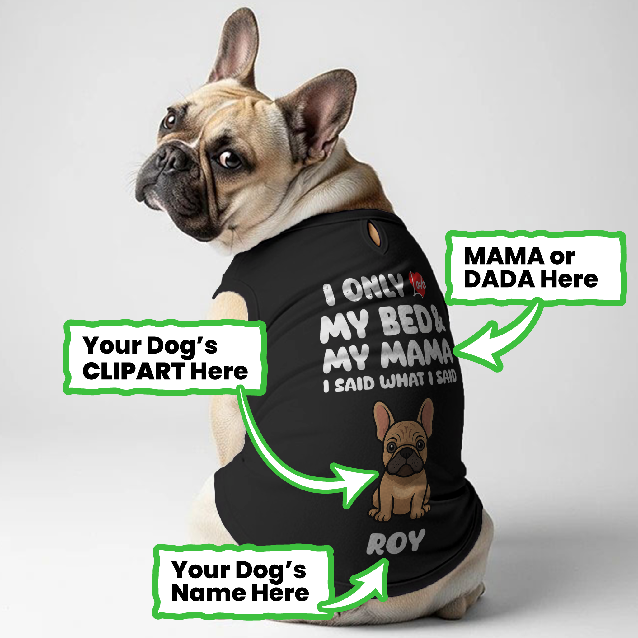 French Bulldog Personalized Cotton T-Shirt for Bulldog Owners-fadou