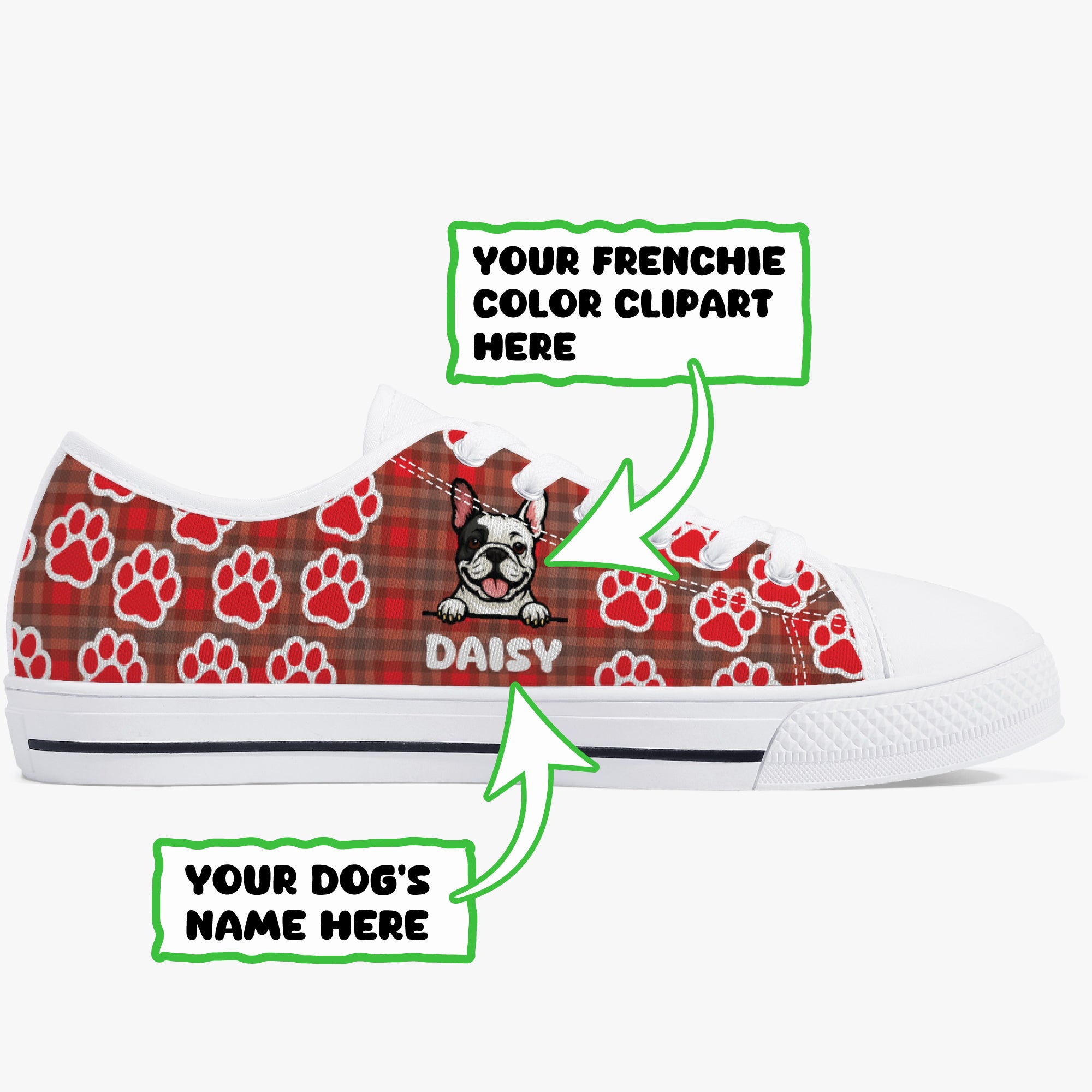 French Bulldog Personalized Casual Footwear for Dog Moms & Dads-fadou