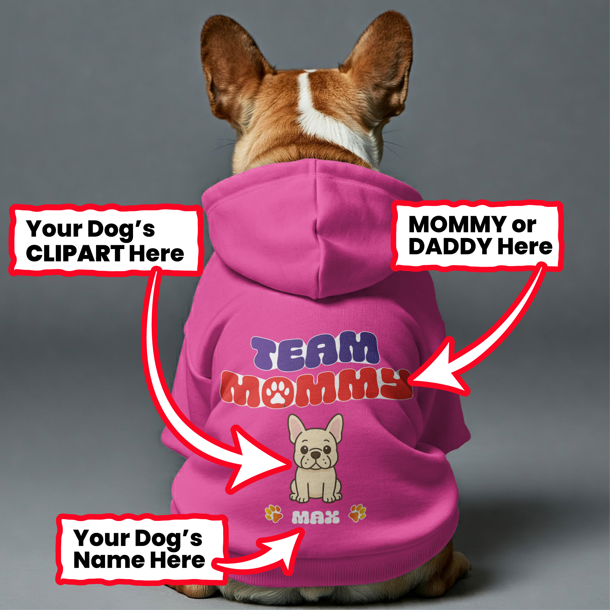 Team French Bulldog Cozy Hoodie for Brachycephalic Dogs-fadou
