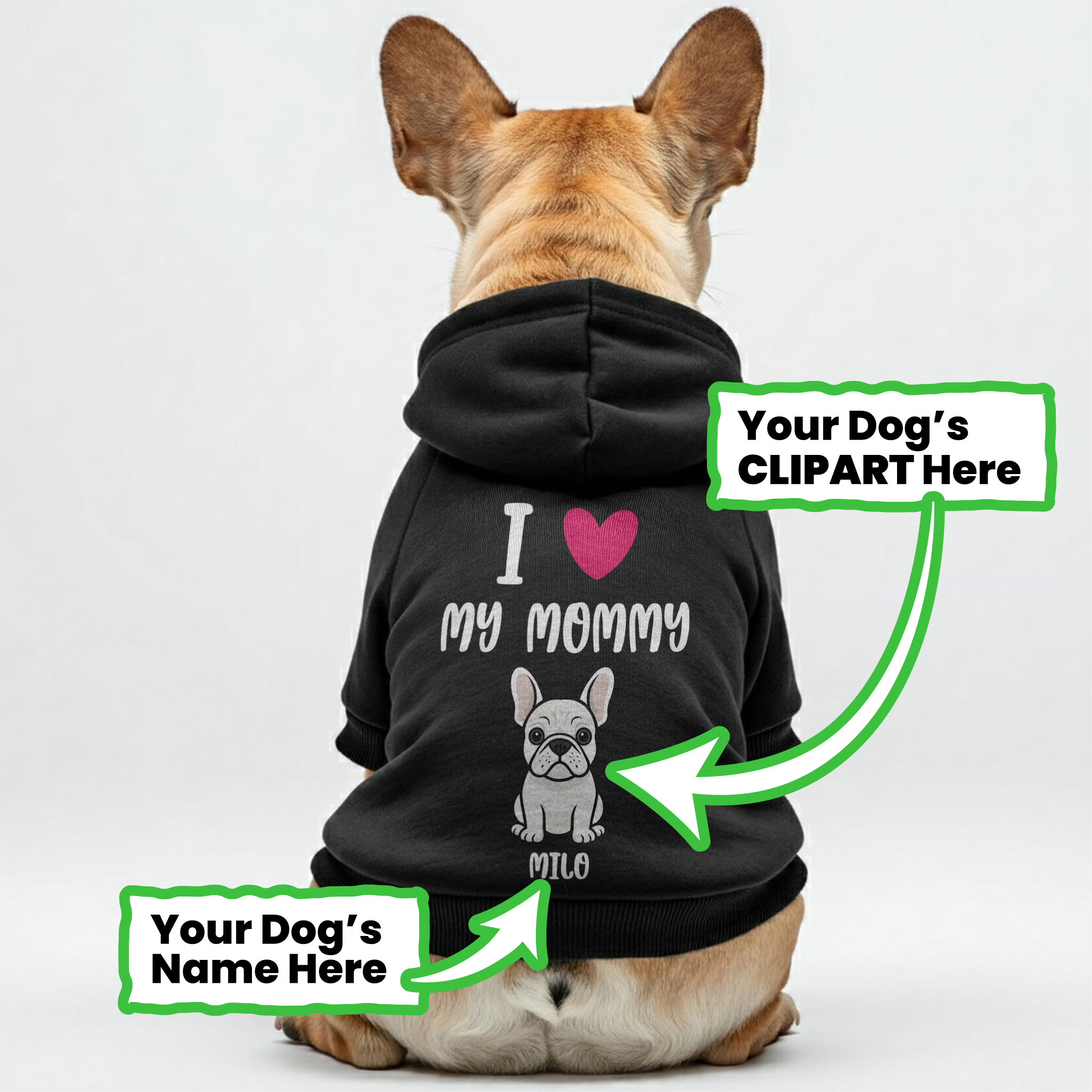 My Mommy - Personalized French Bulldog Hoodies for French Bulldogs-fadou