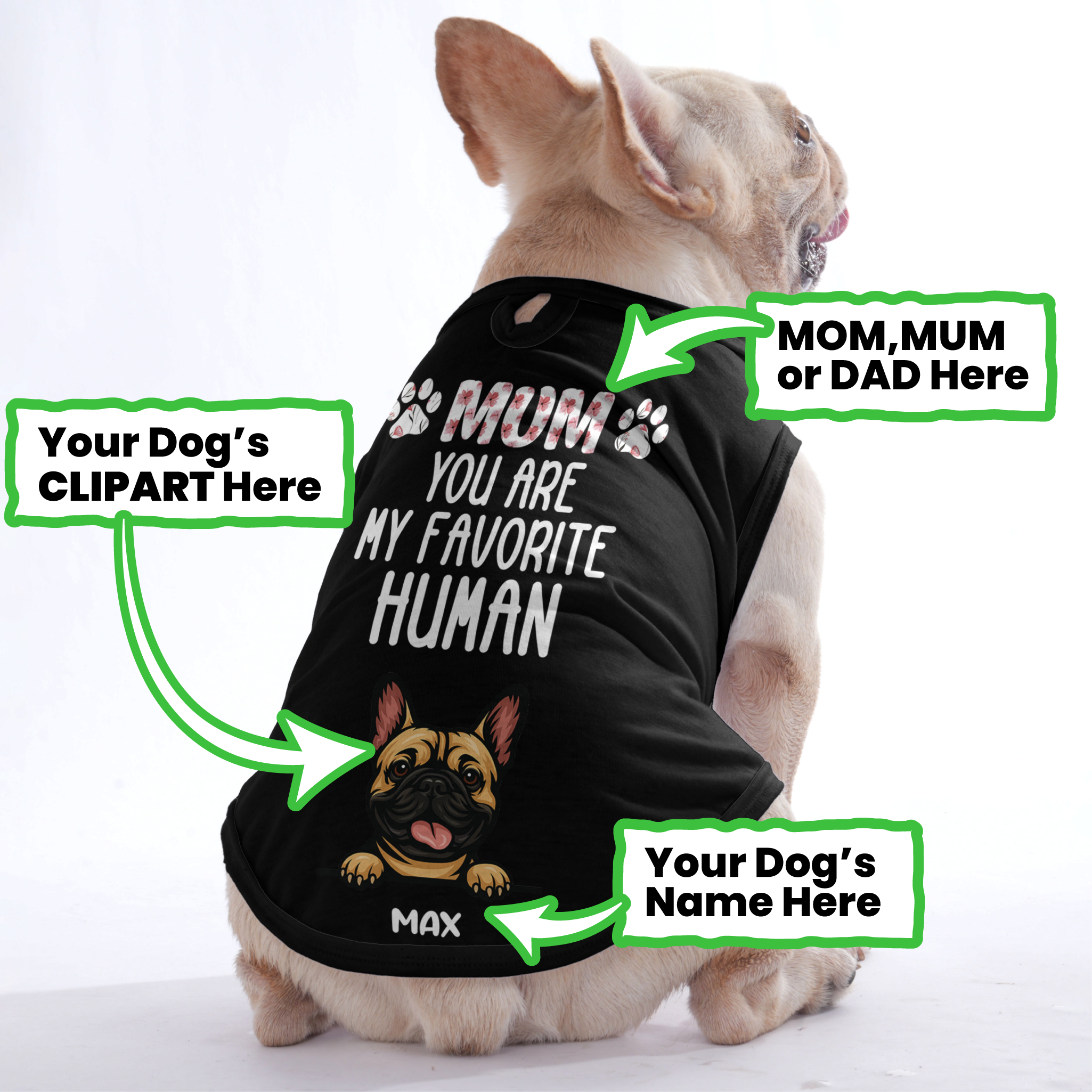 French Bulldog Personalized Graphic Tee for Pet Culture-fadou