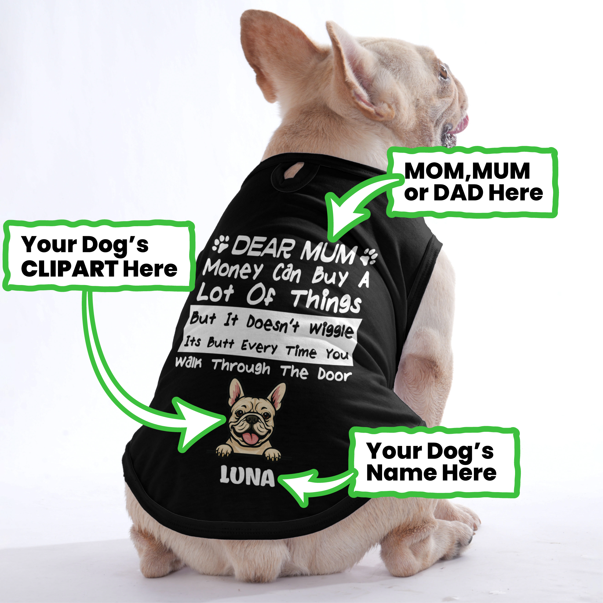 French Bulldog Personalized Dog Lover Tee for Frenchie Enthusiasts-fadou