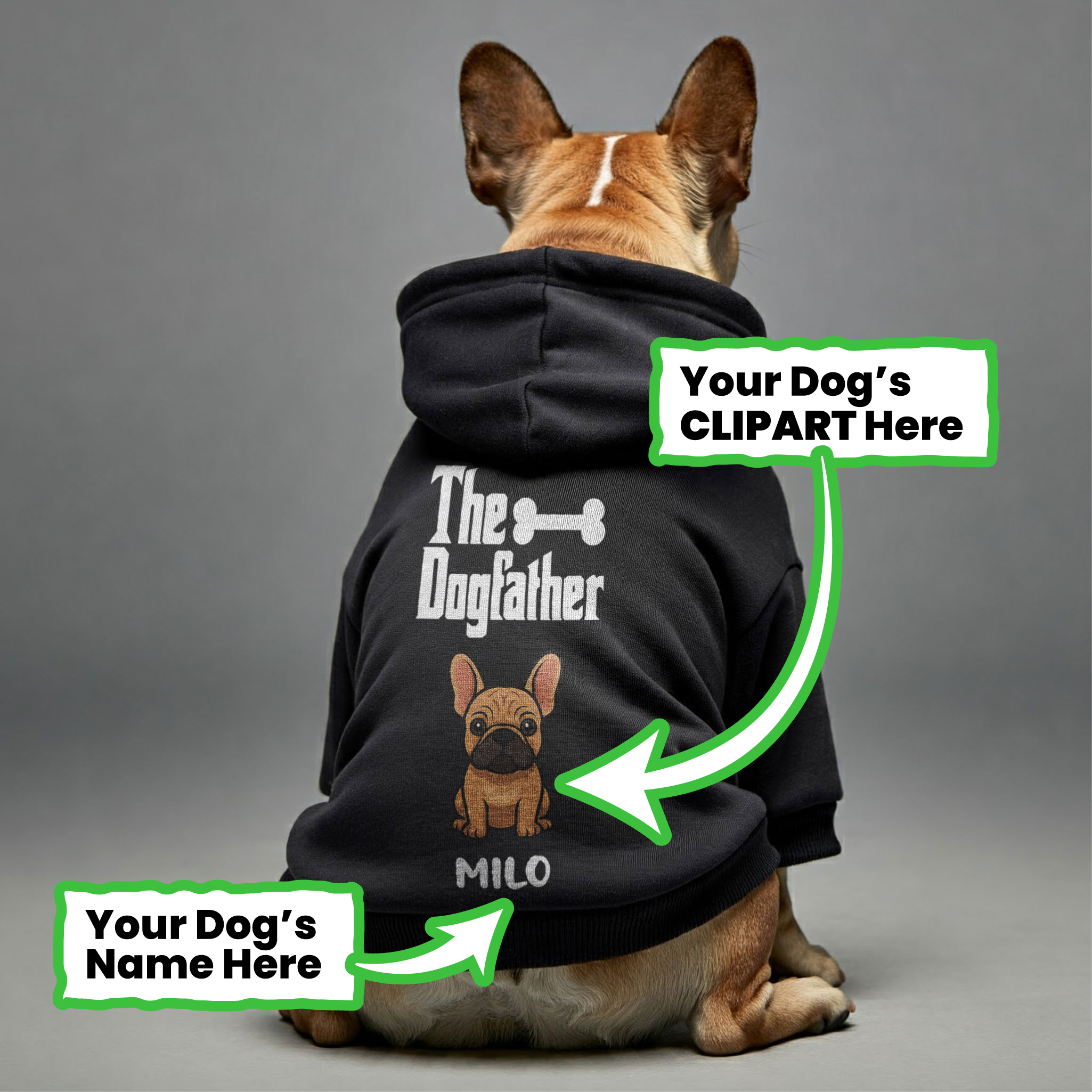 The French Bulldog Fleece Hoodie for Outdoor Adventures-fadou