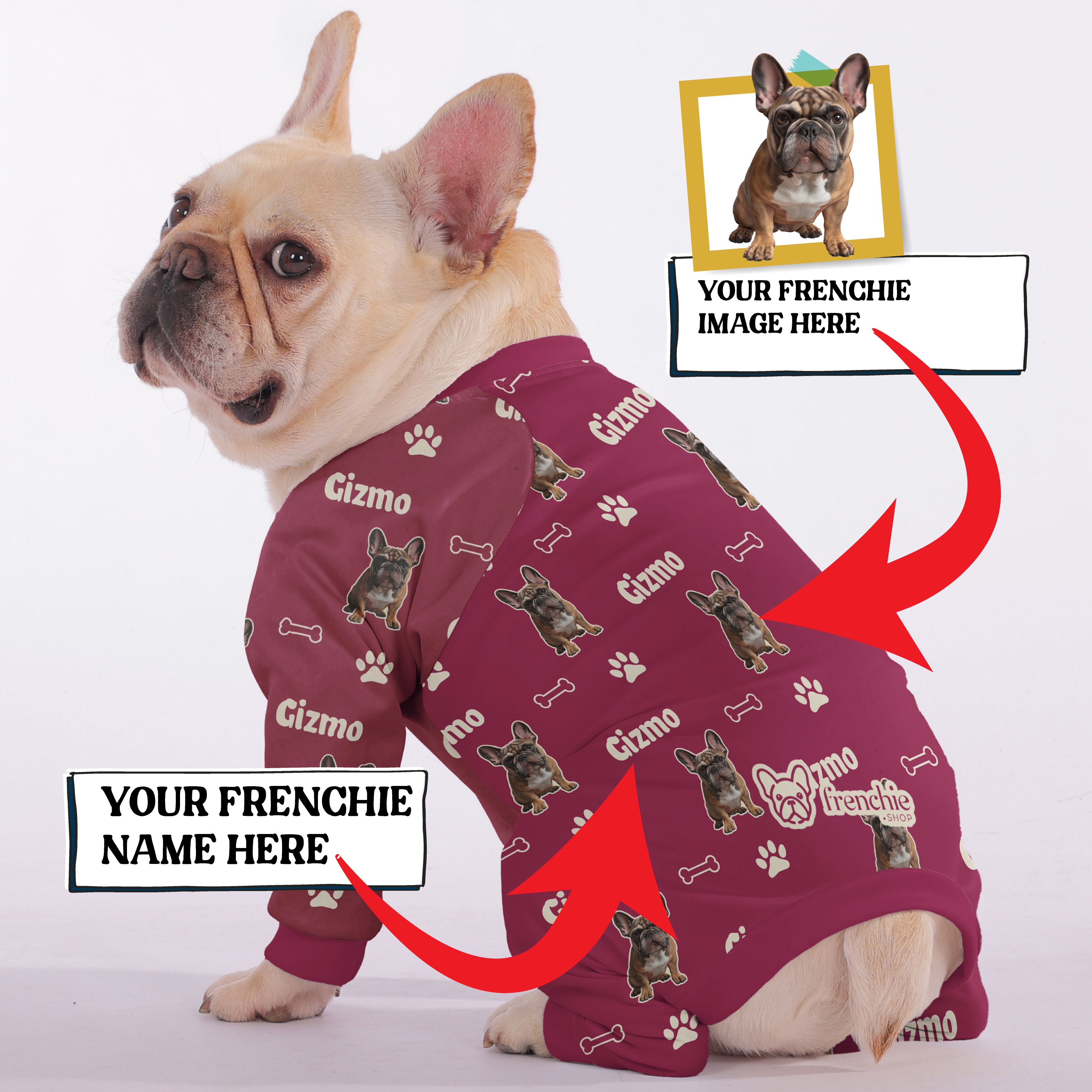 French Bulldog Personalized Night Outfit for Daily Walks-fadou
