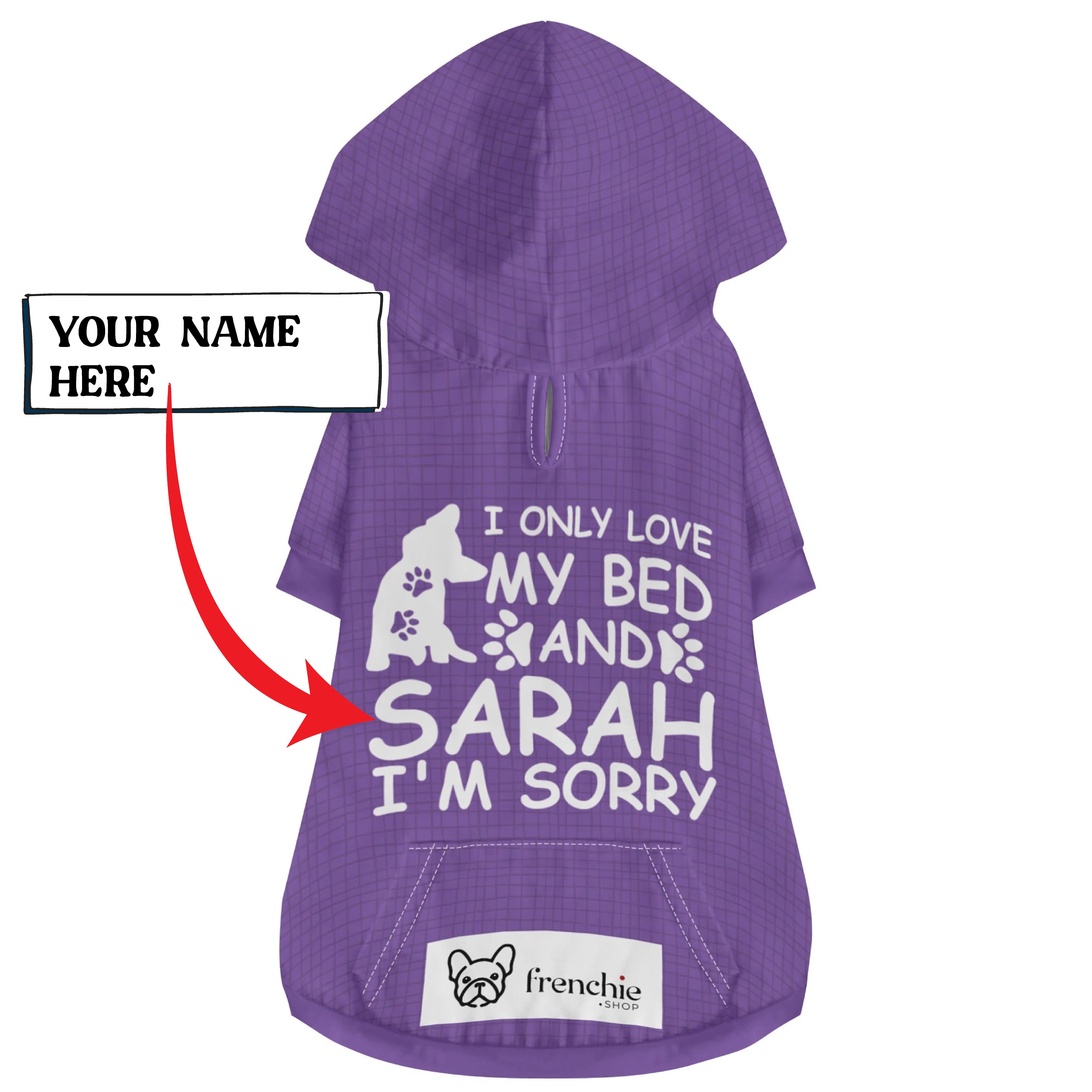 French Bulldog Custom Fleece Hoodie for Short-Nosed Dogs-fadou