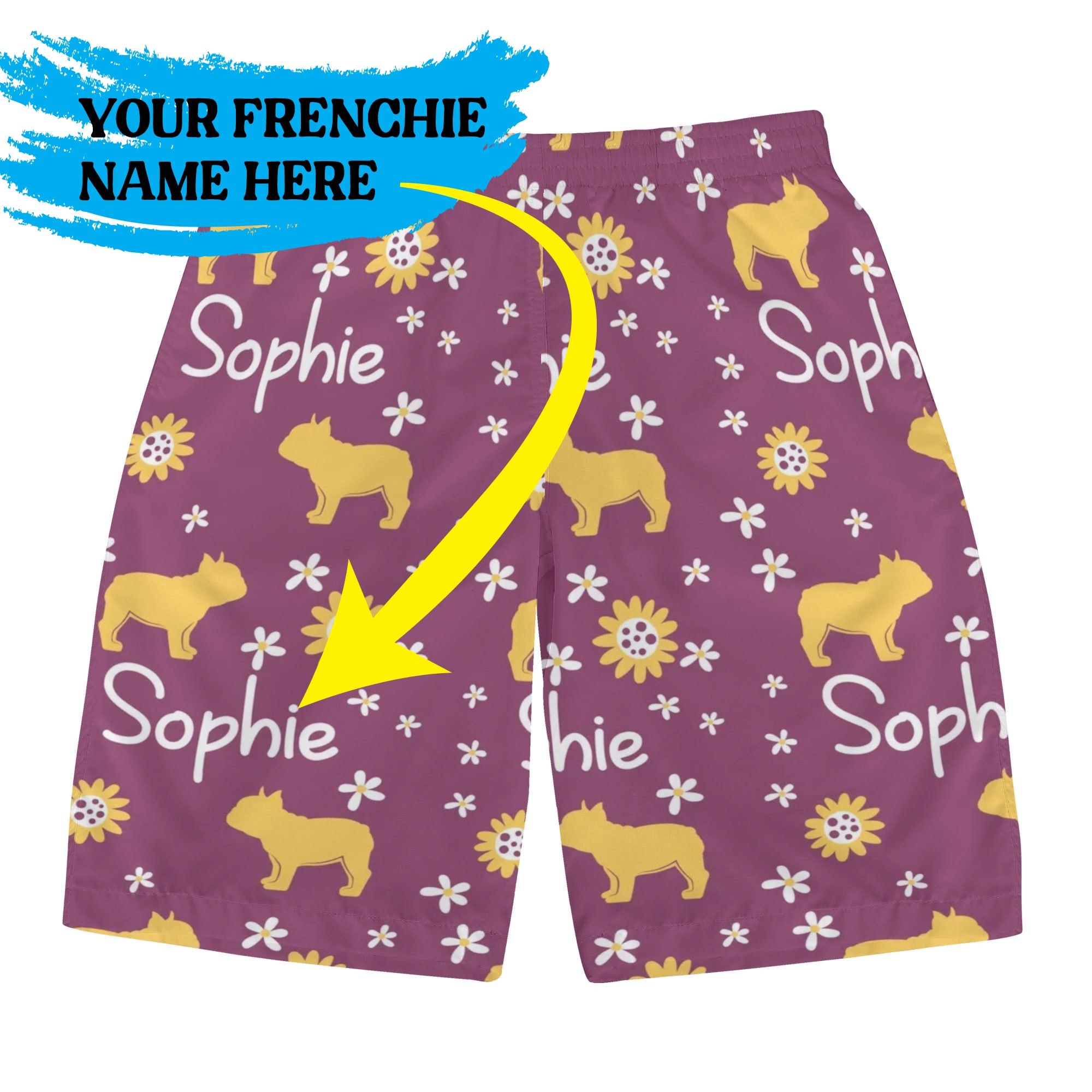 All-Over Print Custom Summer Shorts for Frenchie Enthusiasts-fadou