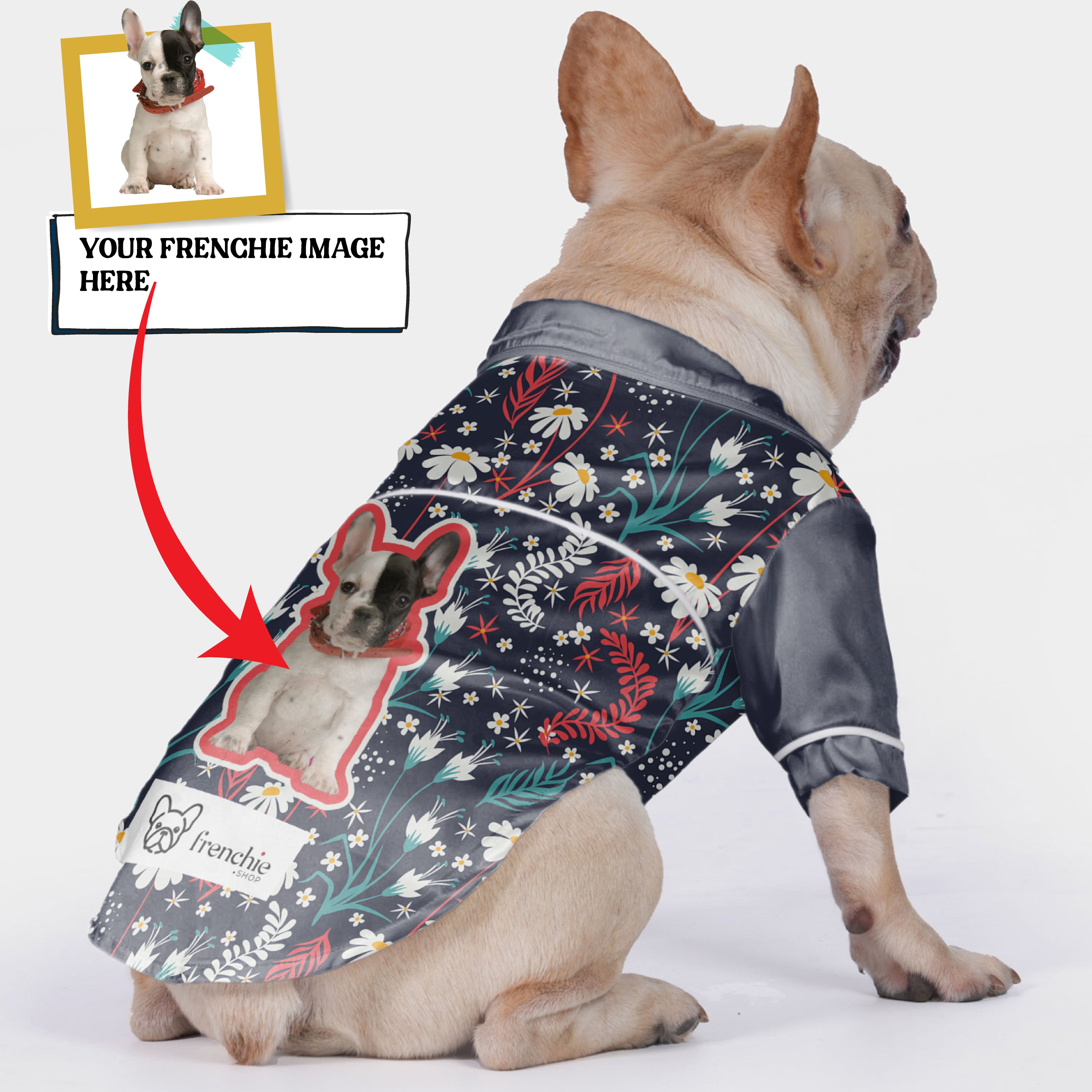 French Bulldog Custom Night Outfit for Short-Nosed Dogs-fadou