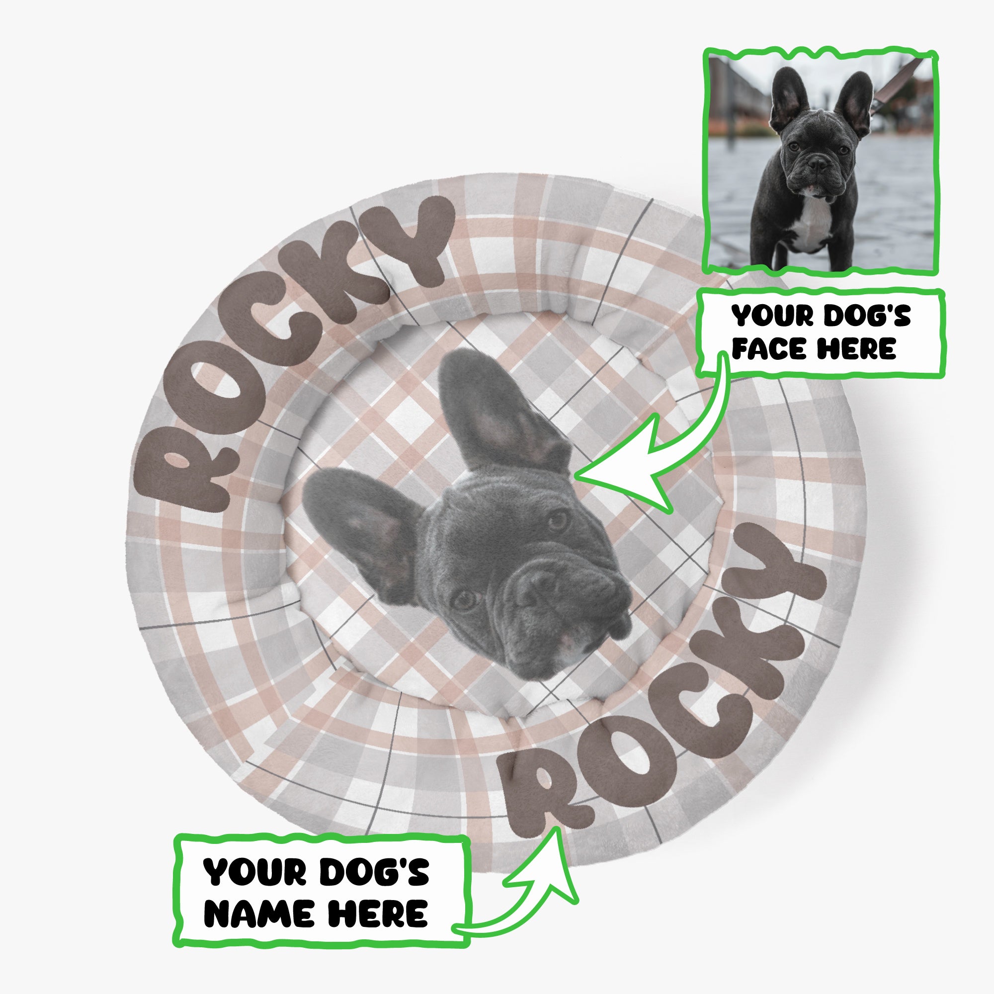 French Bulldog Personalized Sleep Nest for Flat-Face Breeds-fadou