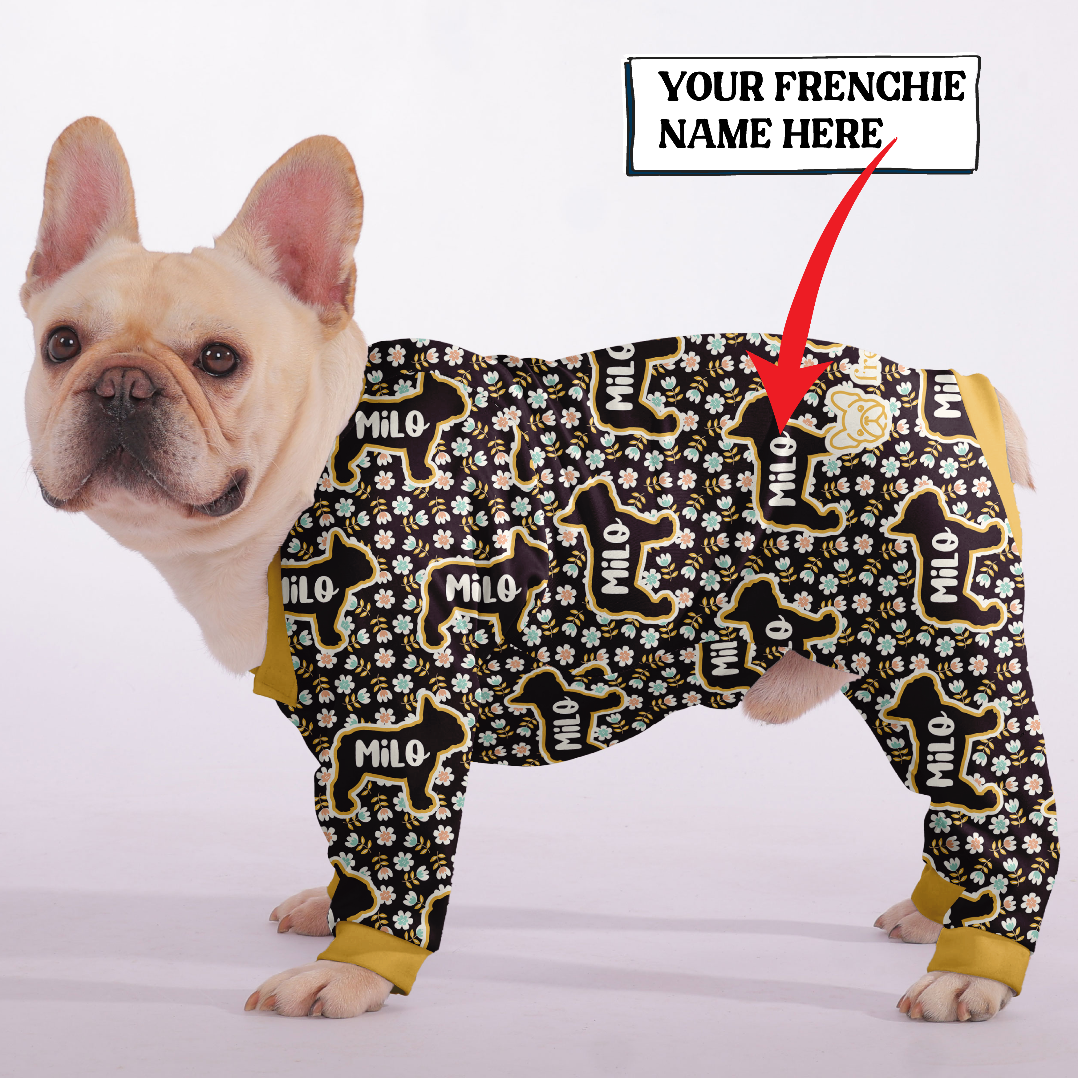 French Bulldog Personalized Cozy Loungewear for Daily Walks-fadou