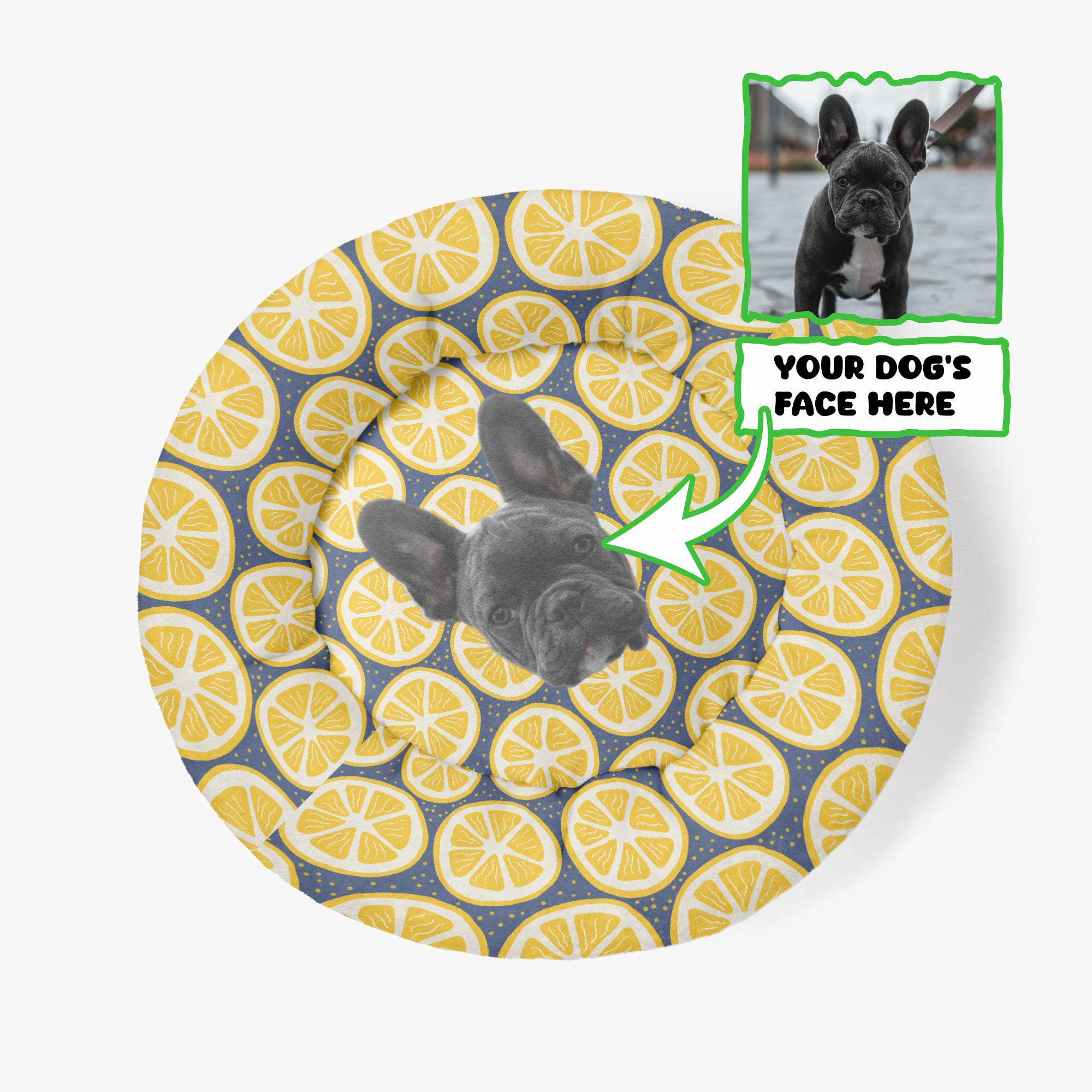 French Bulldog Personalized Pet Bed for Flat-Face Breeds-fadou