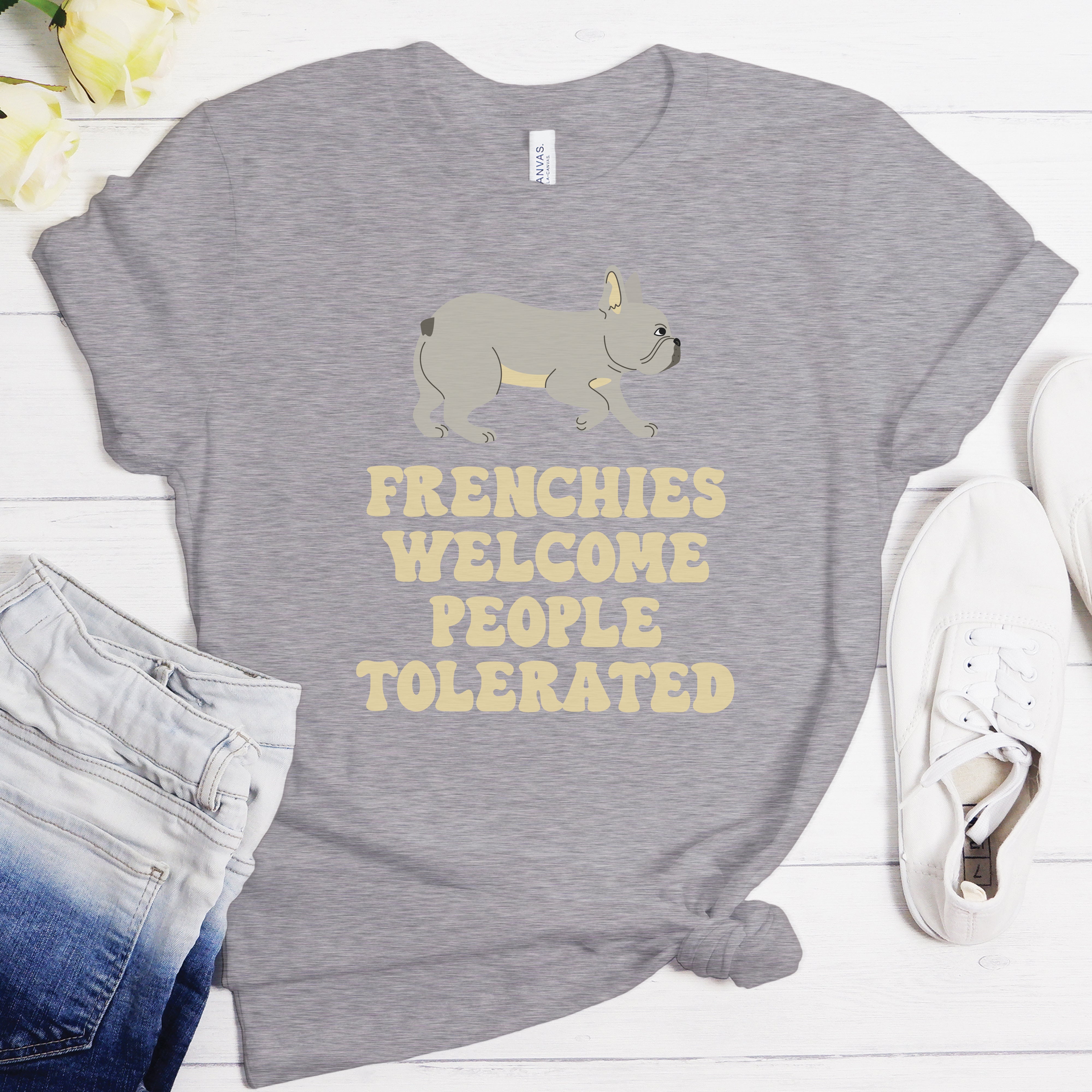 French Bulldog Stylish Cotton T-Shirt for Dog Park Days-fadou