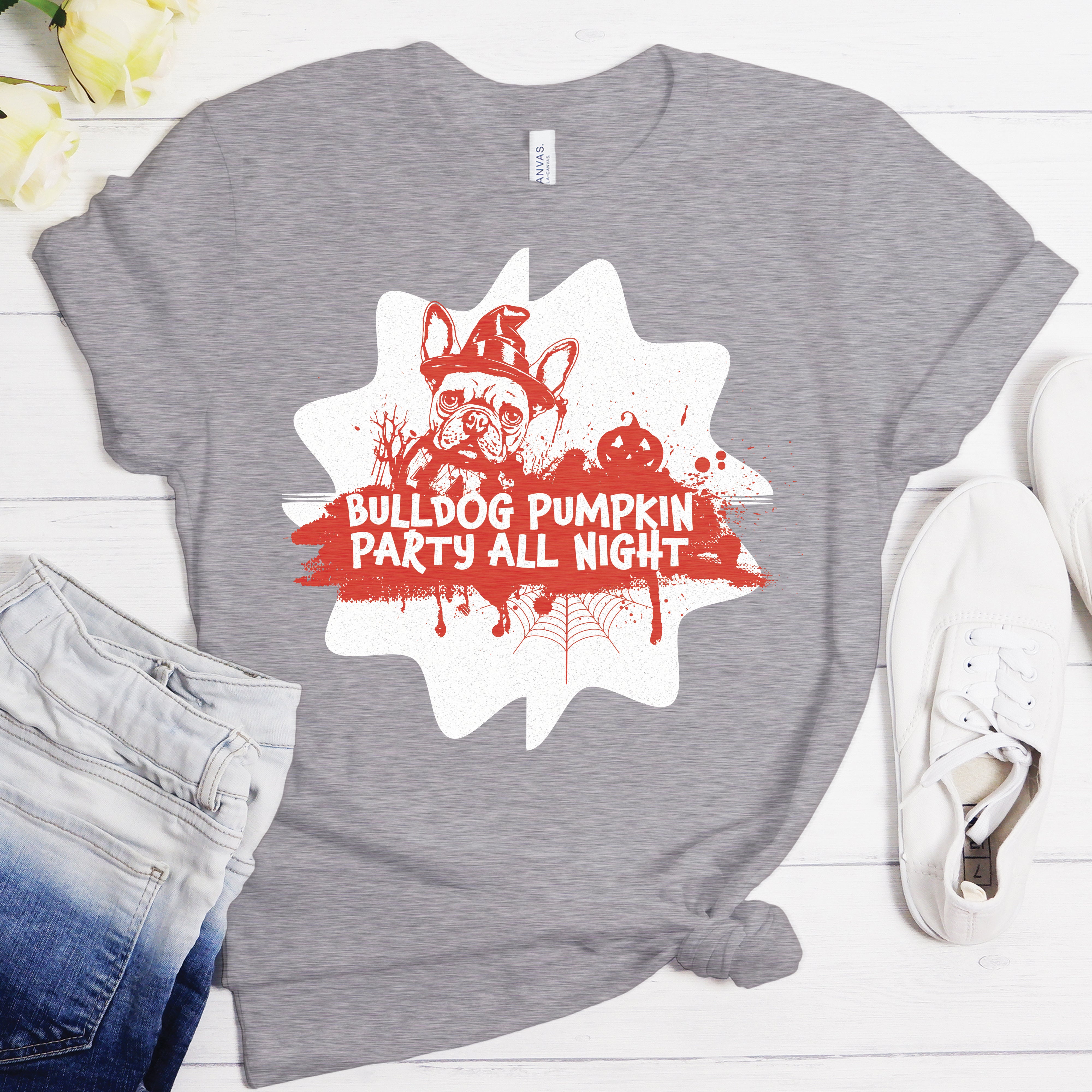 French Bulldog Halloween Dog Lover Tee for Frenchie Fans-fadou
