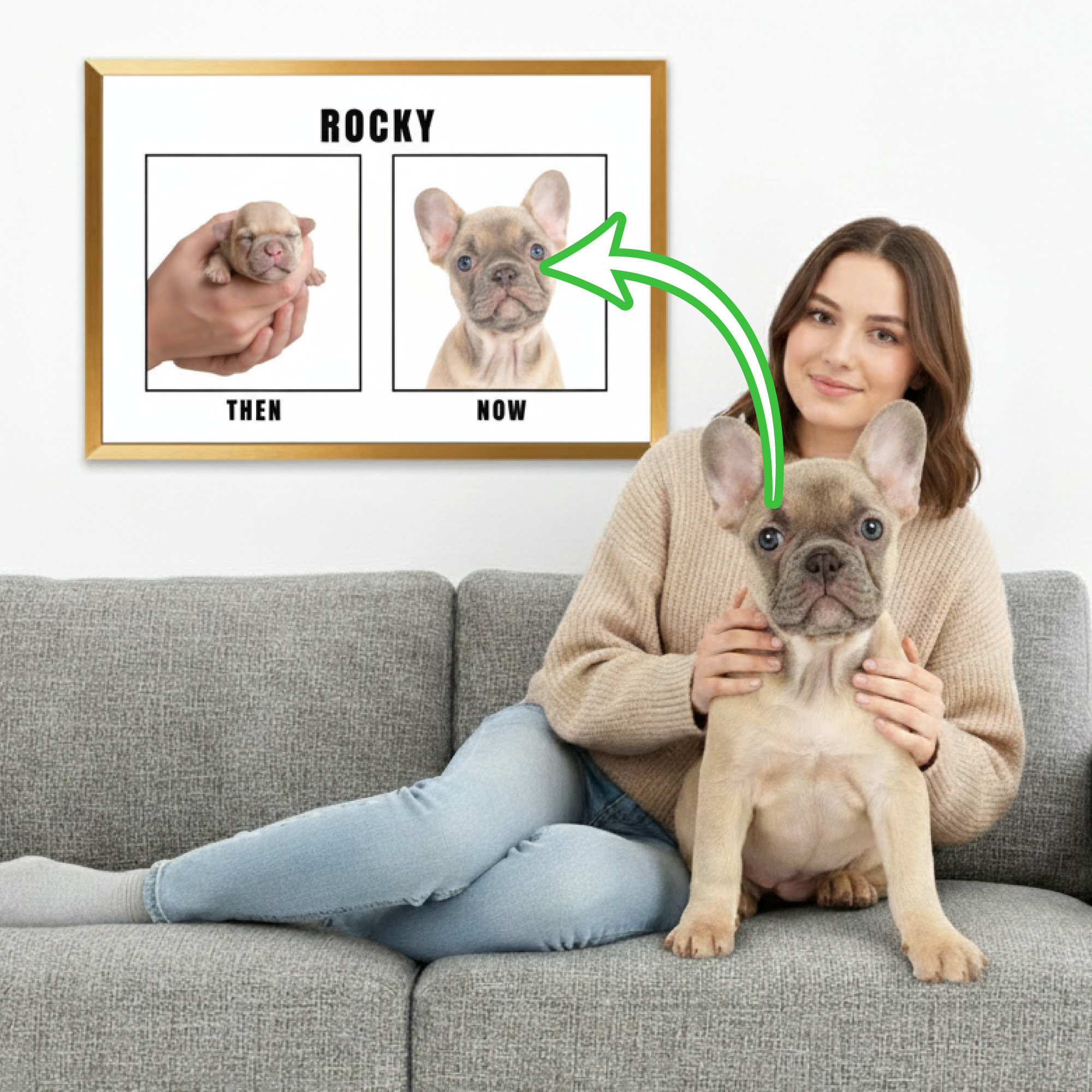 French Bulldog Personalized Canvas Wall Art for Dog Lovers-fadou