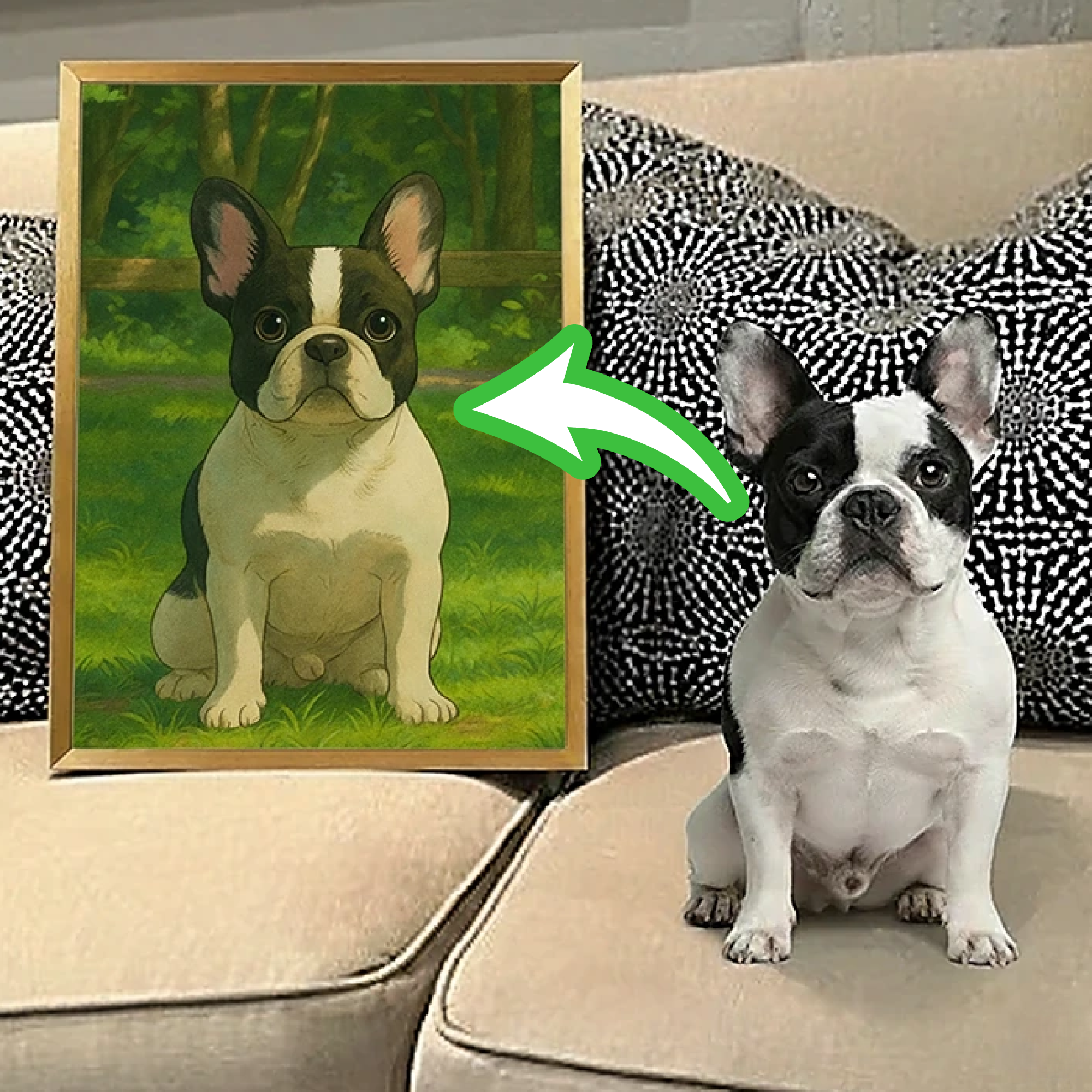 French Bulldog Personalized Wall Print for Frenchie Enthusiasts-fadou