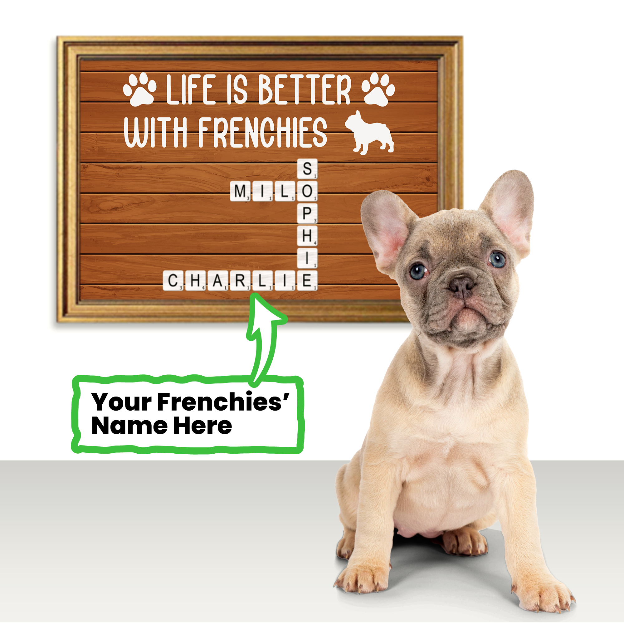 Frenchie Personalized Framed Poster for Frenchie Enthusiasts-fadou