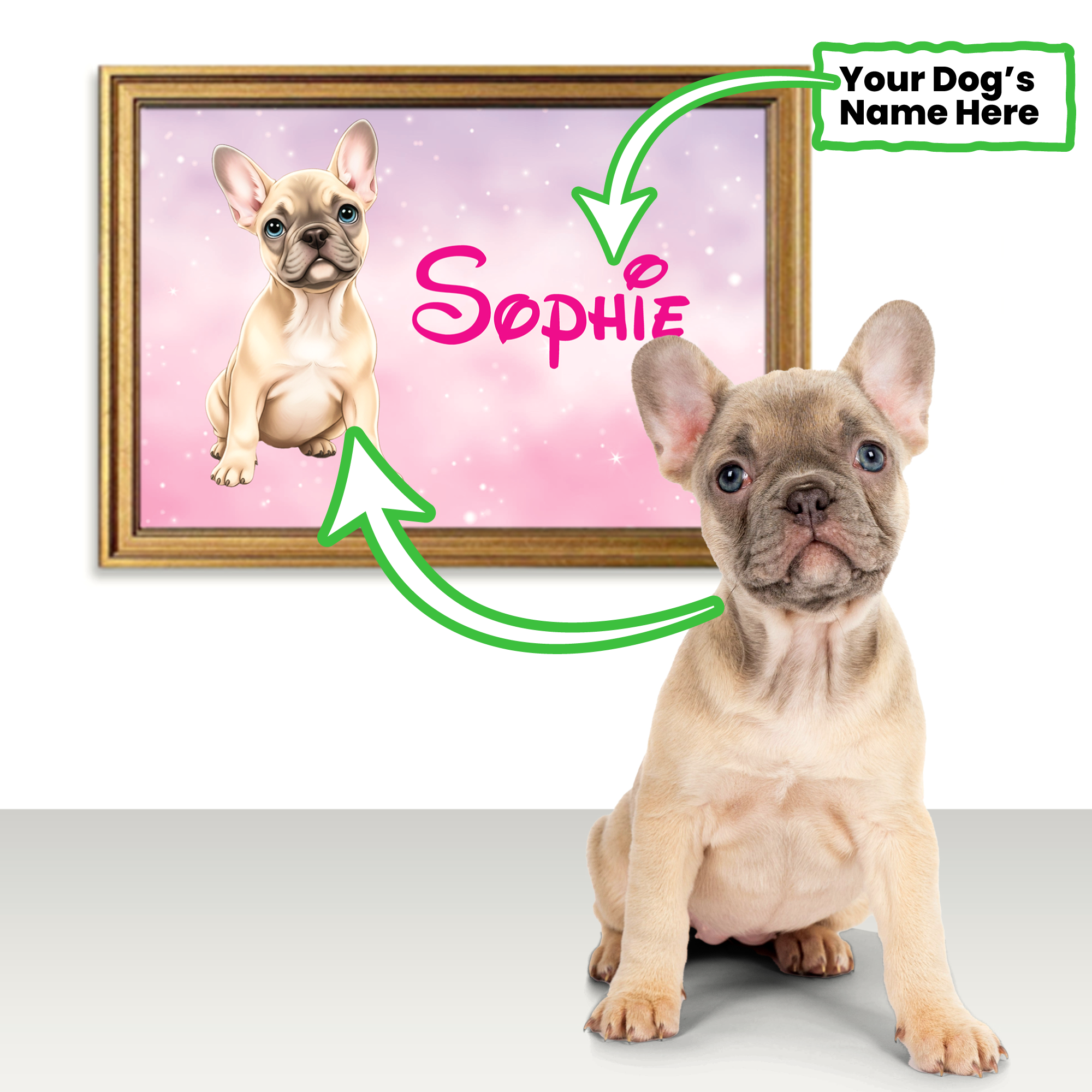 Frenchie Personalized Canvas Wall Art for Frenchie Enthusiasts-fadou