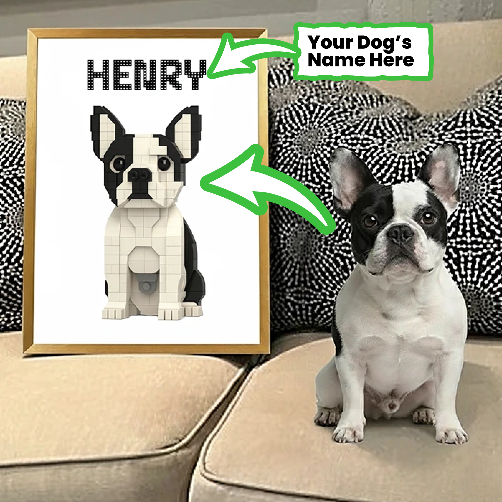 French Bulldog Personalized Canvas Wall Art for Dog Park Days-fadou