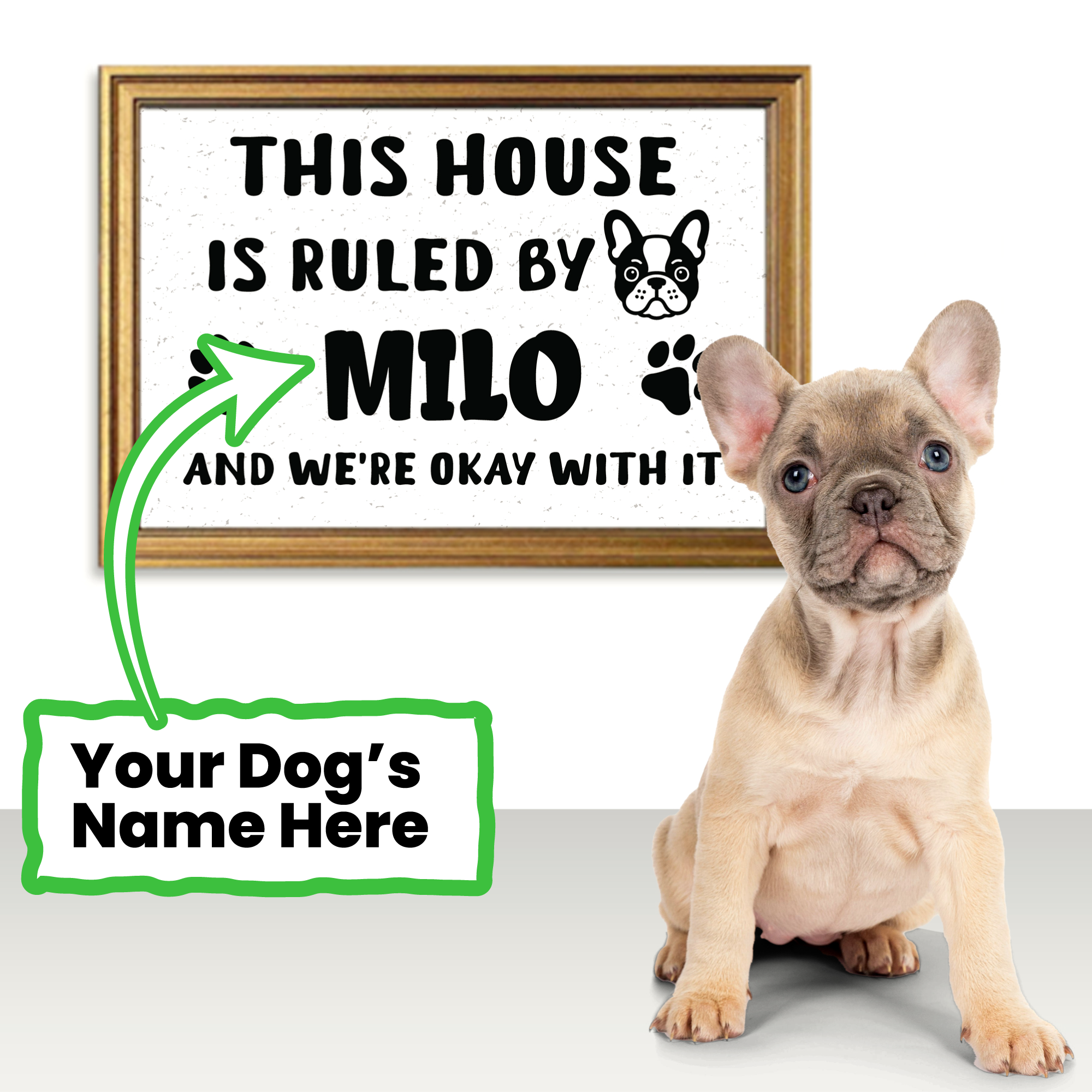 French Bulldog Personalized Canvas Wall Art for Dog Moms & Dads-fadou