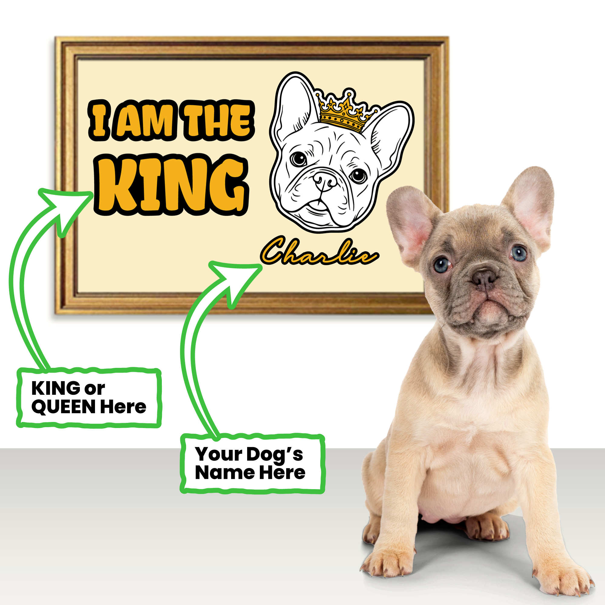 French Bulldog Personalized Wall Print for Frenchie Fans-fadou