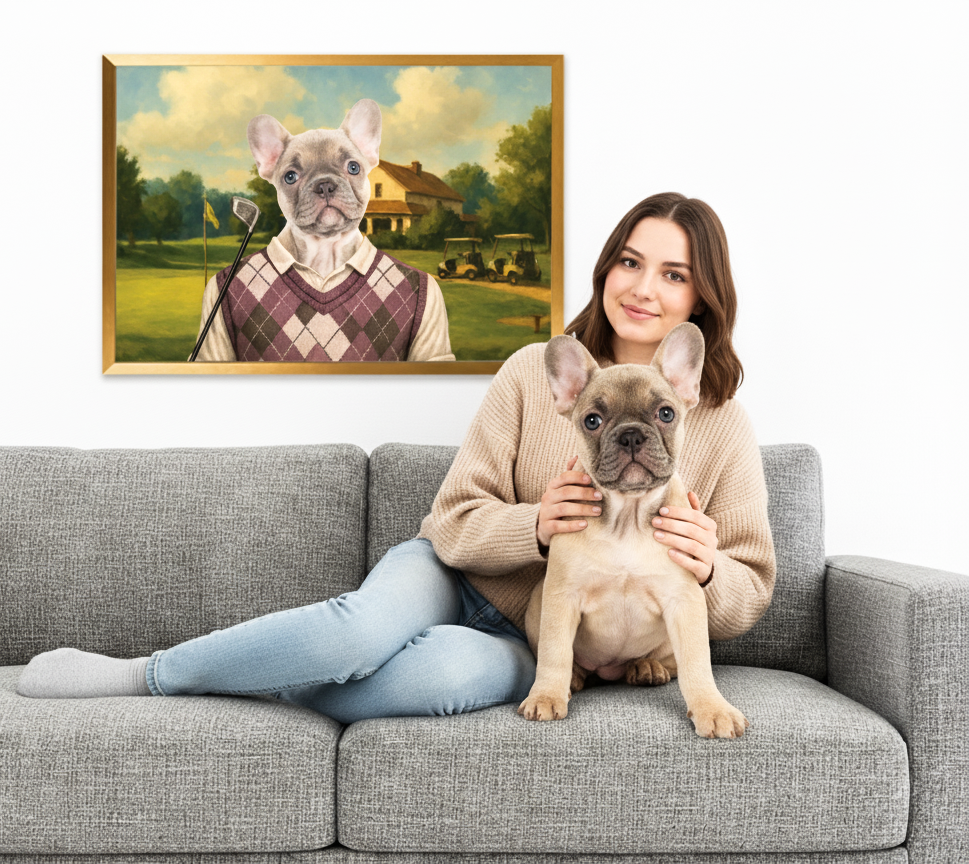 French Bulldog Personalized Canvas Wall Art for Everyday Wear-fadou