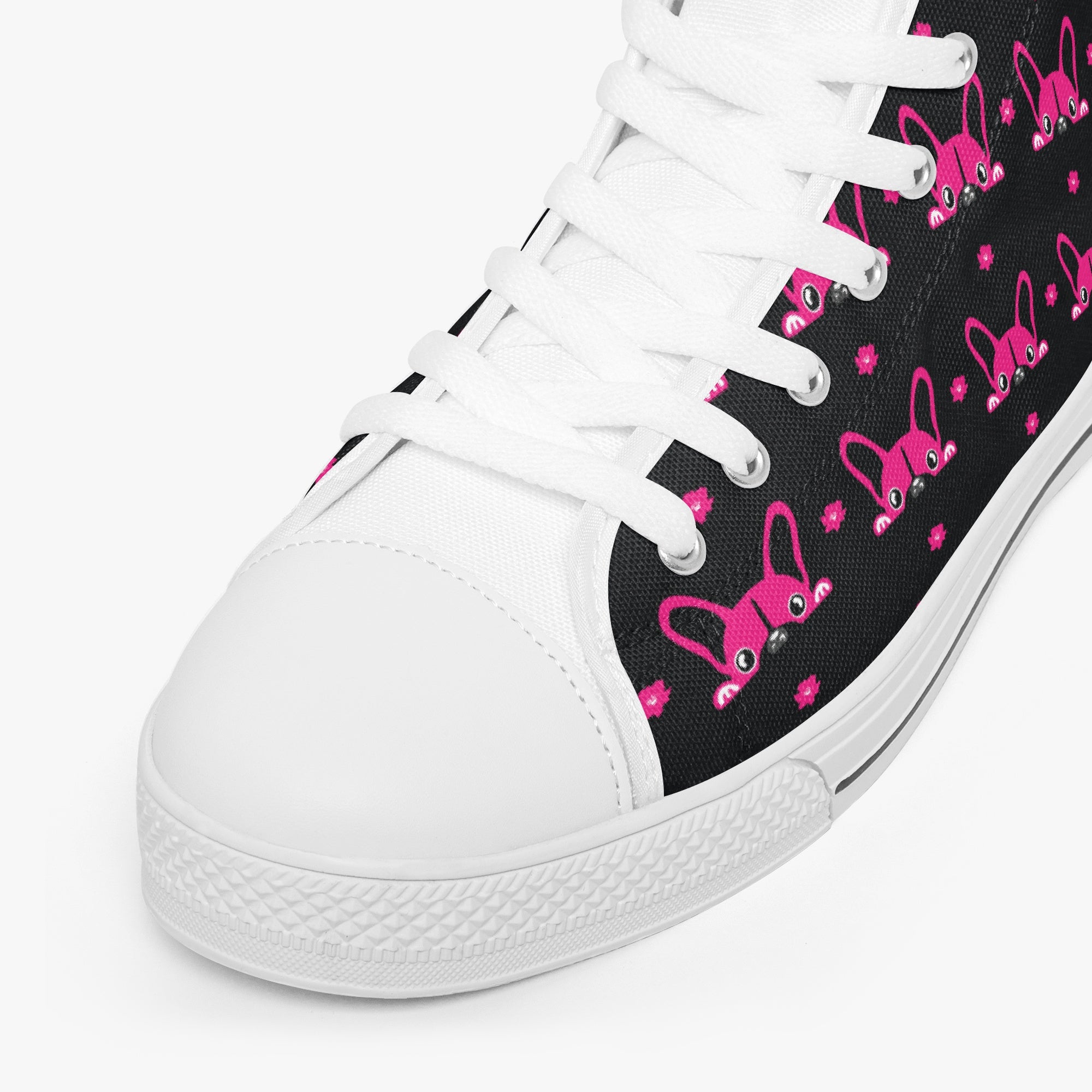 French Bulldog High-Top Classic Sneakers for Dog Lovers-fadou