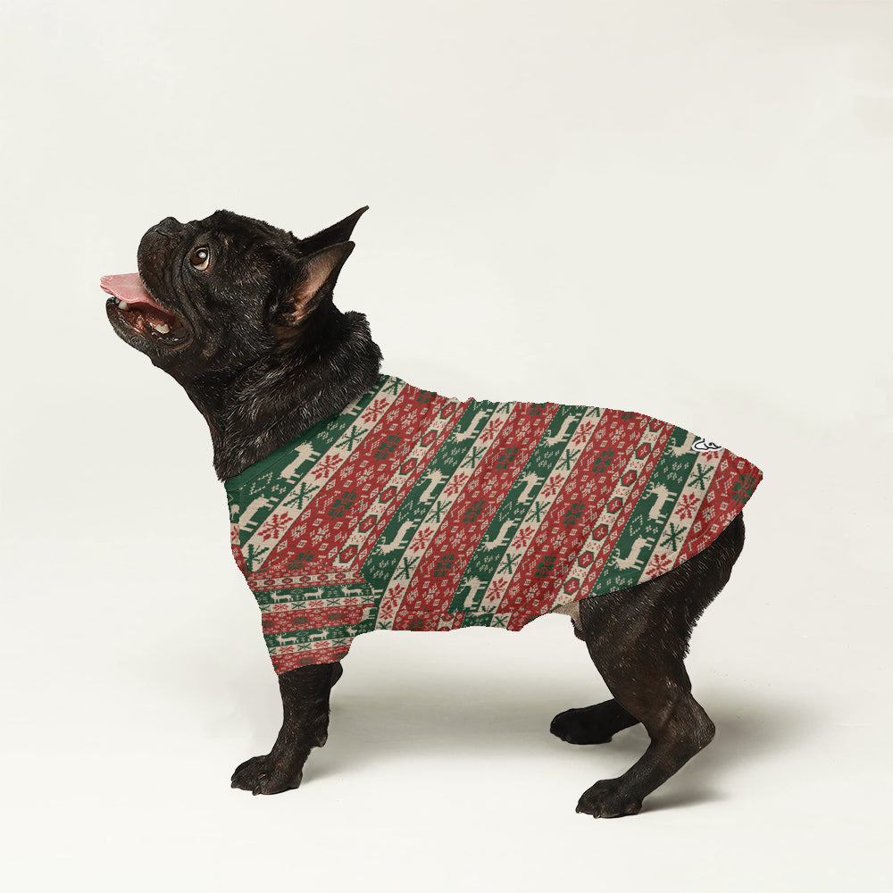 French Bulldog Christmas Knit Sweater for Outdoor Adventures-fadou