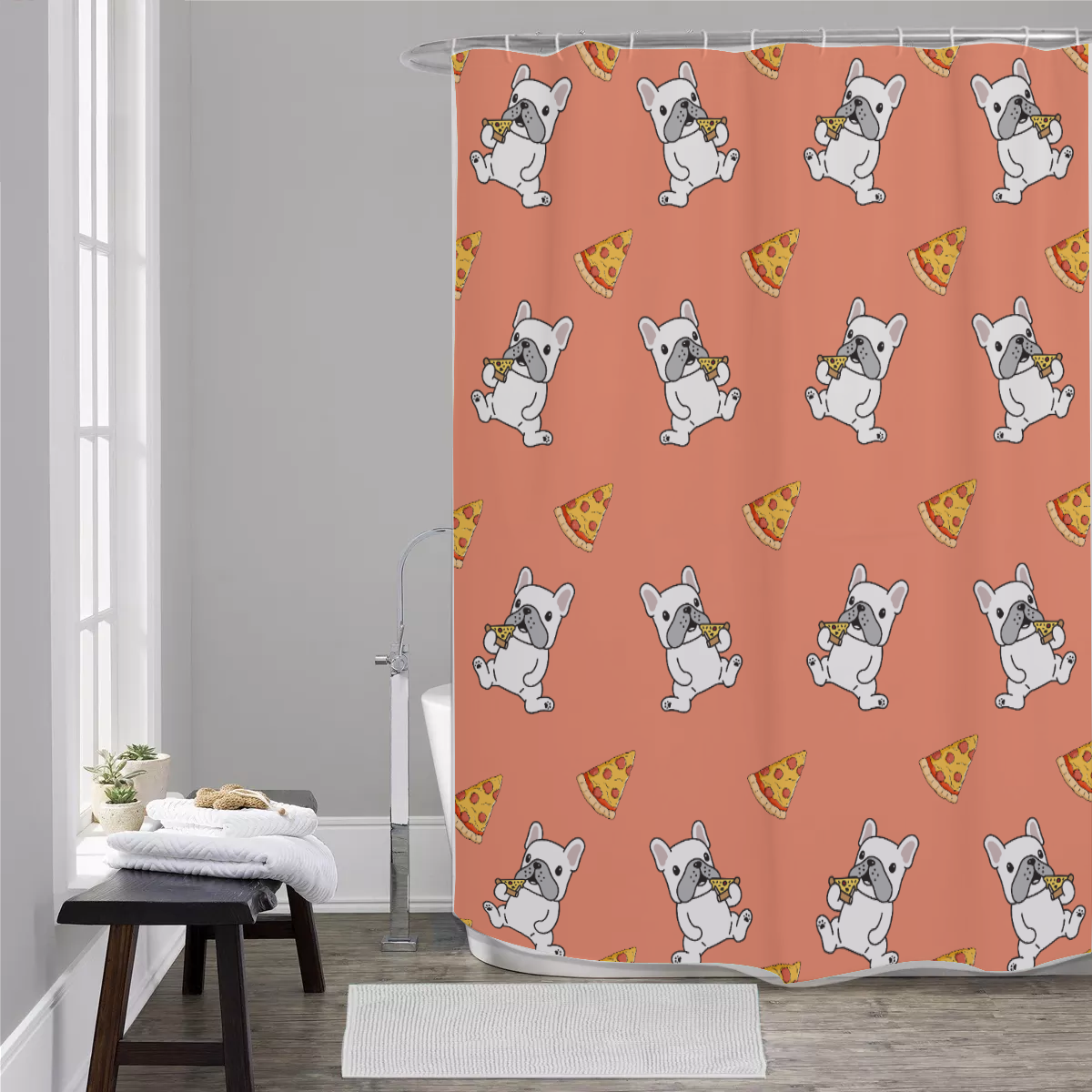 ROMEO French Bulldog Fabric Curtain for Dog Moms & Dads-fadou