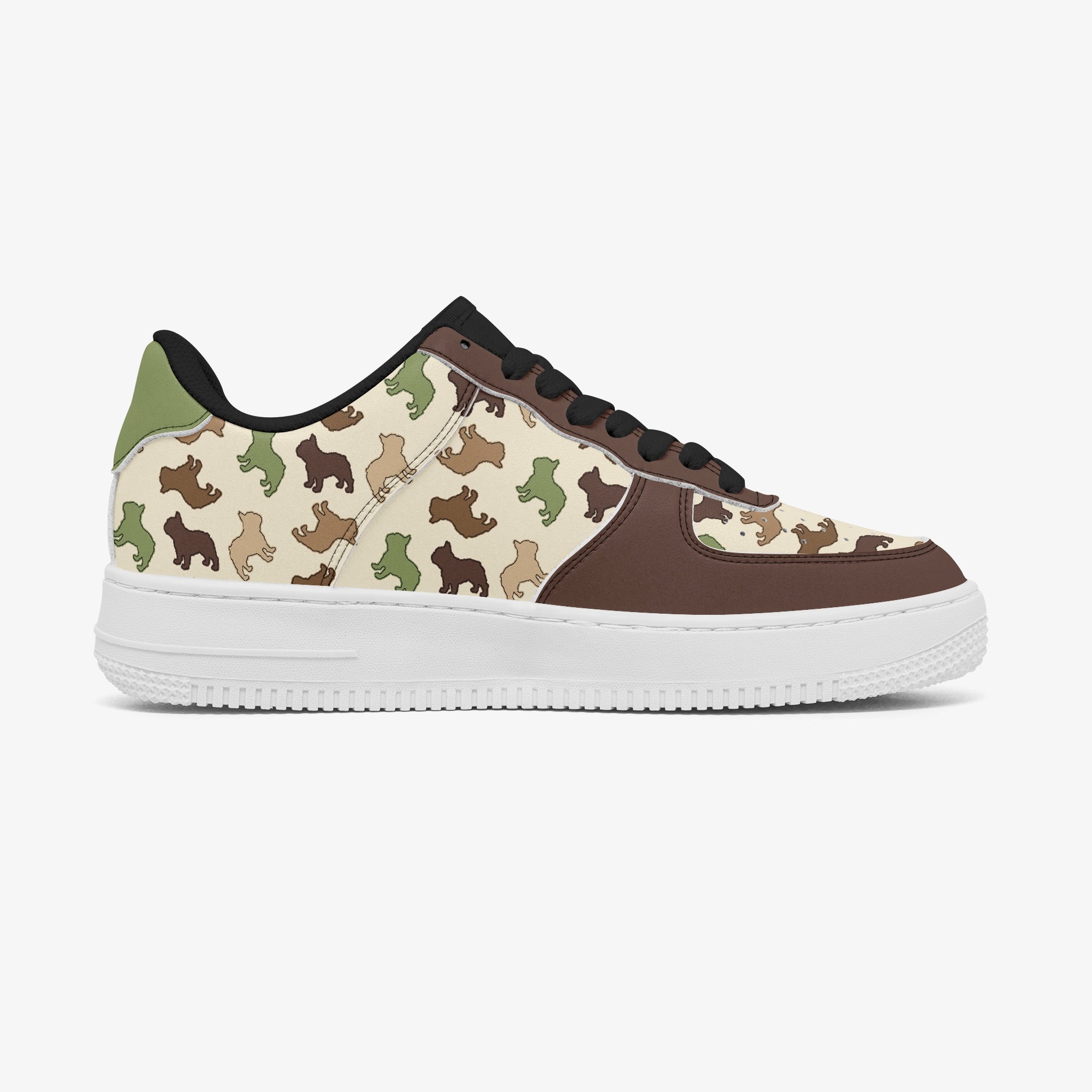 French Bulldog Leather Casual Footwear for Dog Park Days-fadou