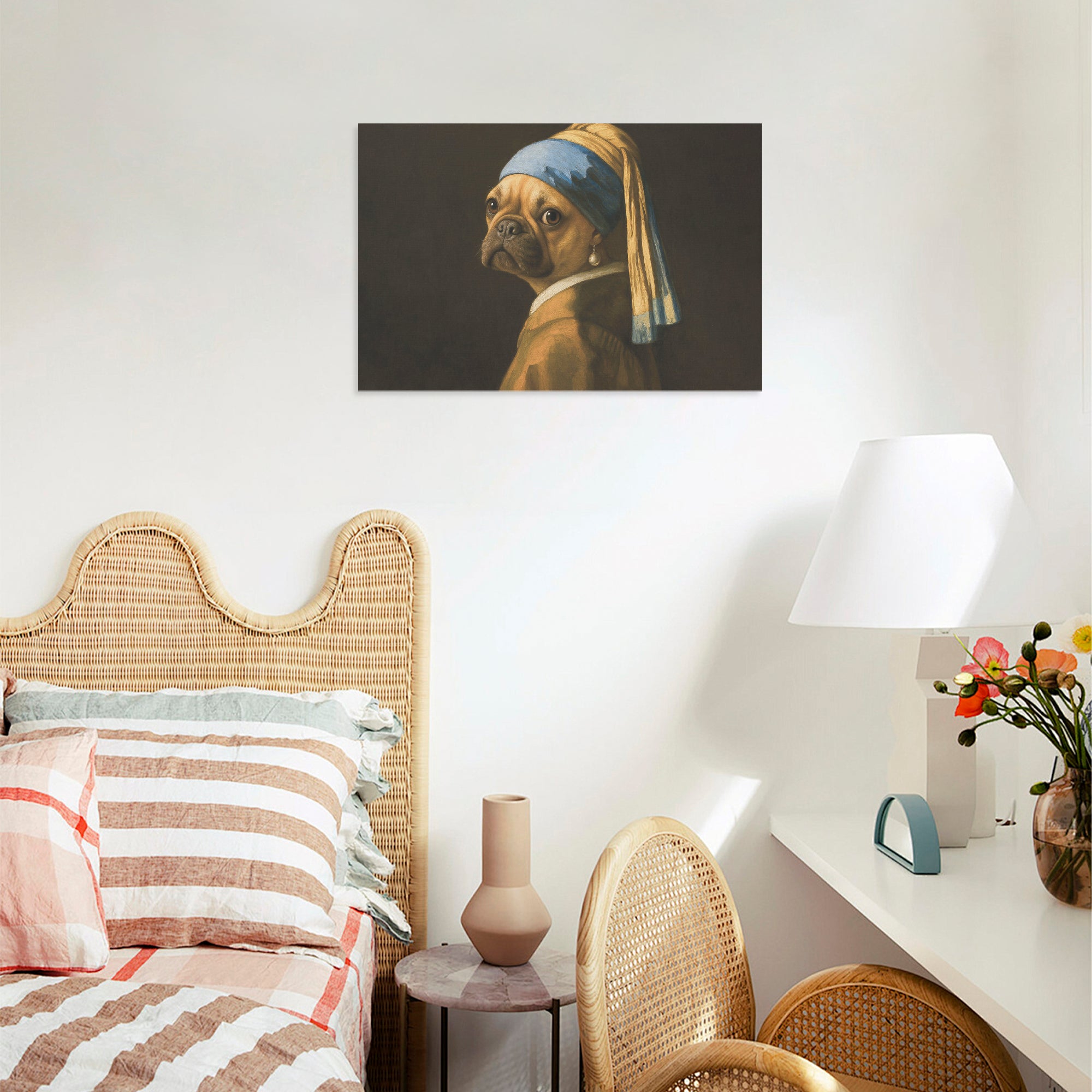 French Bulldog Adorable Decorative Canvas for Everyday Wear-fadou