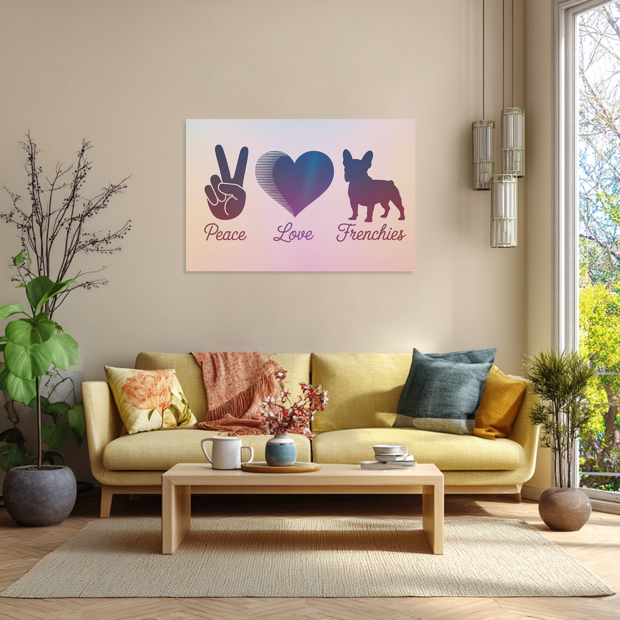 Myrtle Adorable Decorative Canvas for Frenchie Enthusiasts-fadou