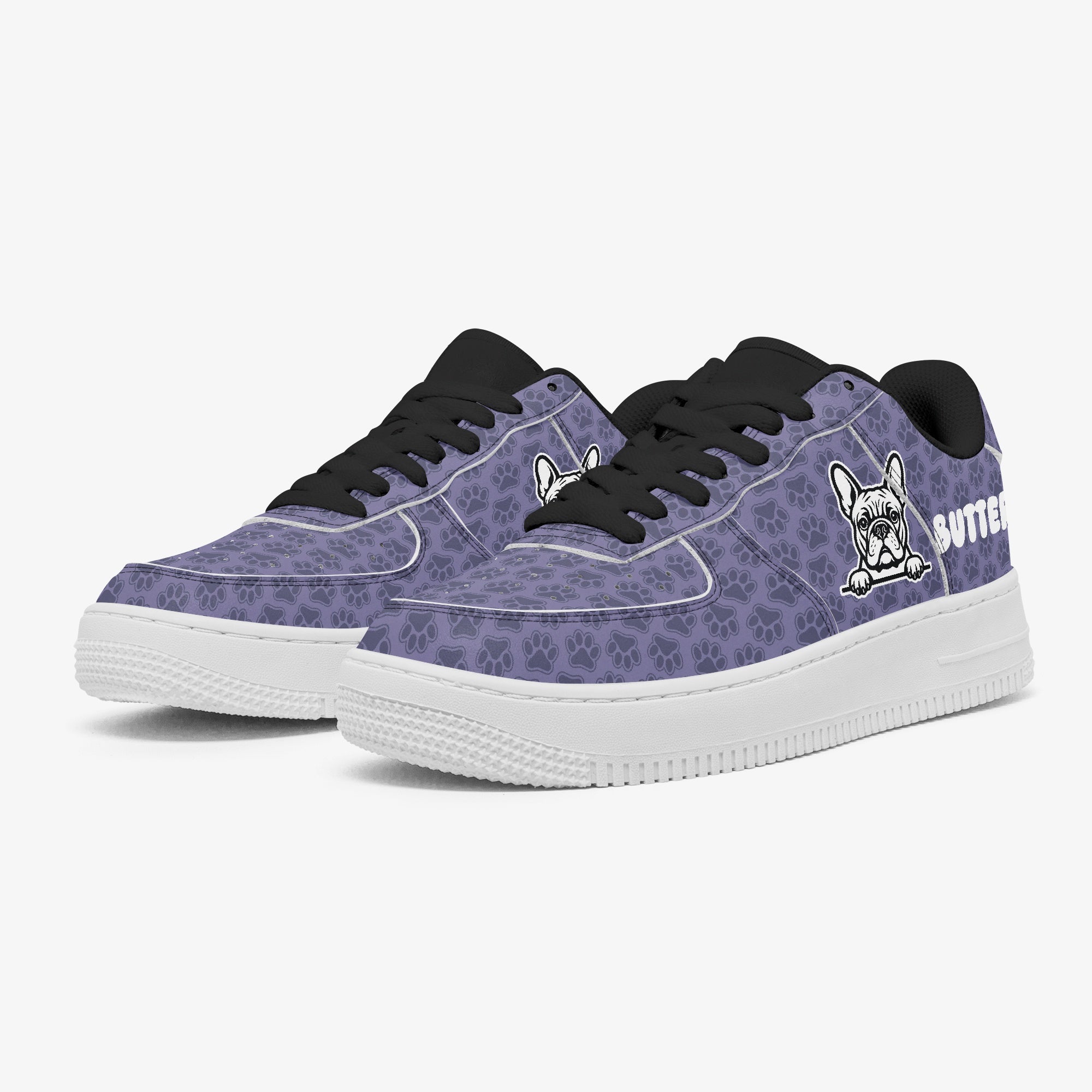 Cannoli Personalized Canvas Sneakers for Bulldog Owners-fadou