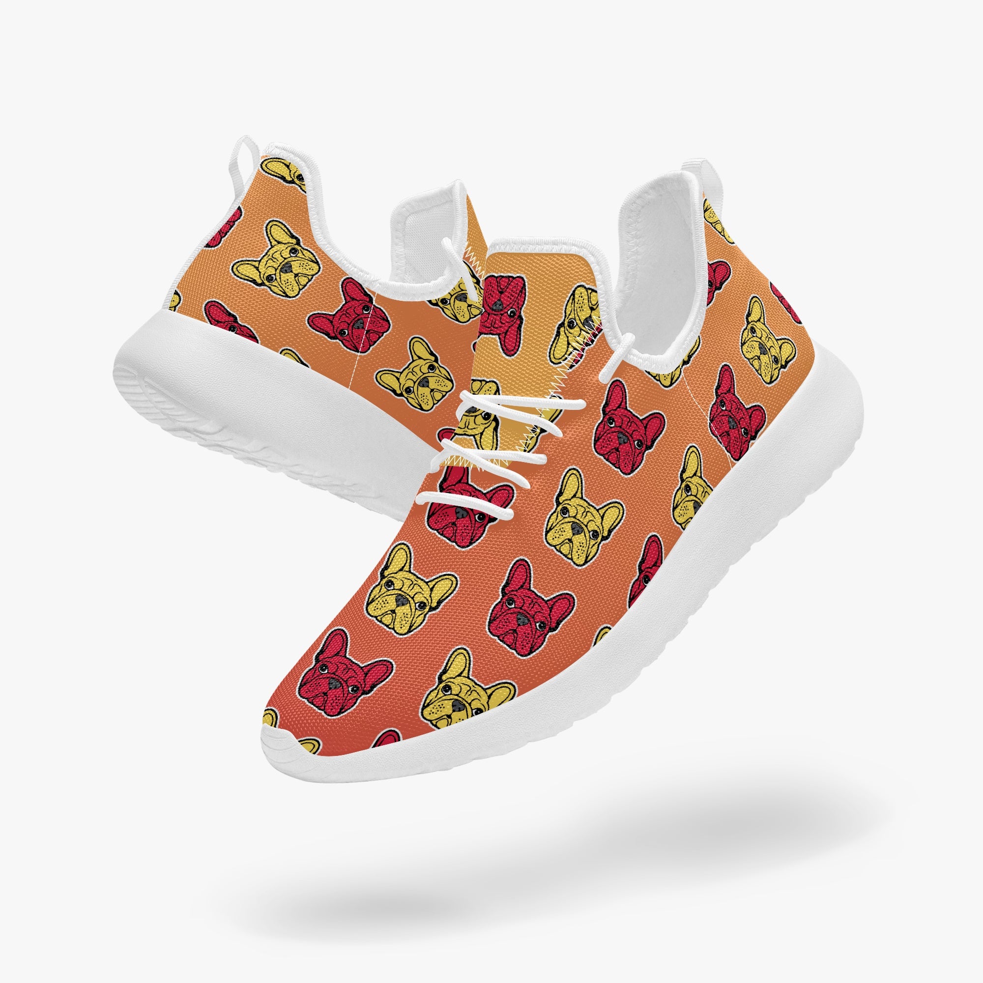 French Bulldog Classic Canvas Sneakers for Dog Park Days-fadou